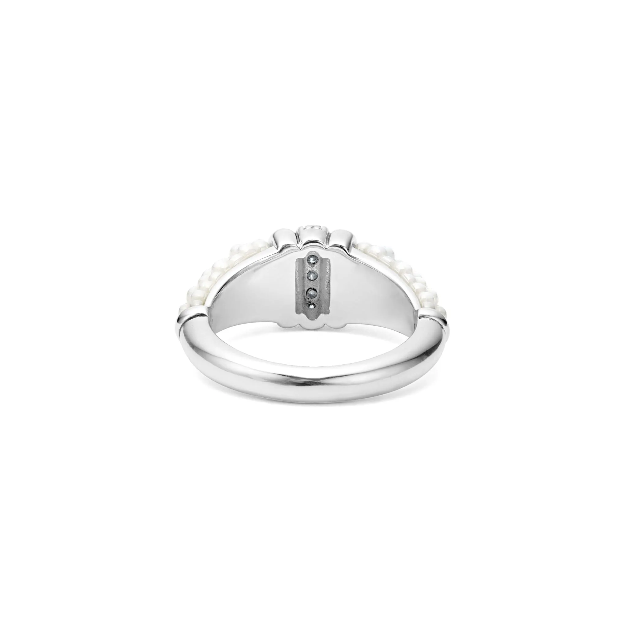 White Caviar White Ceramic Diamond Stacking Ring sold by LAGOS product image thumbnail 5