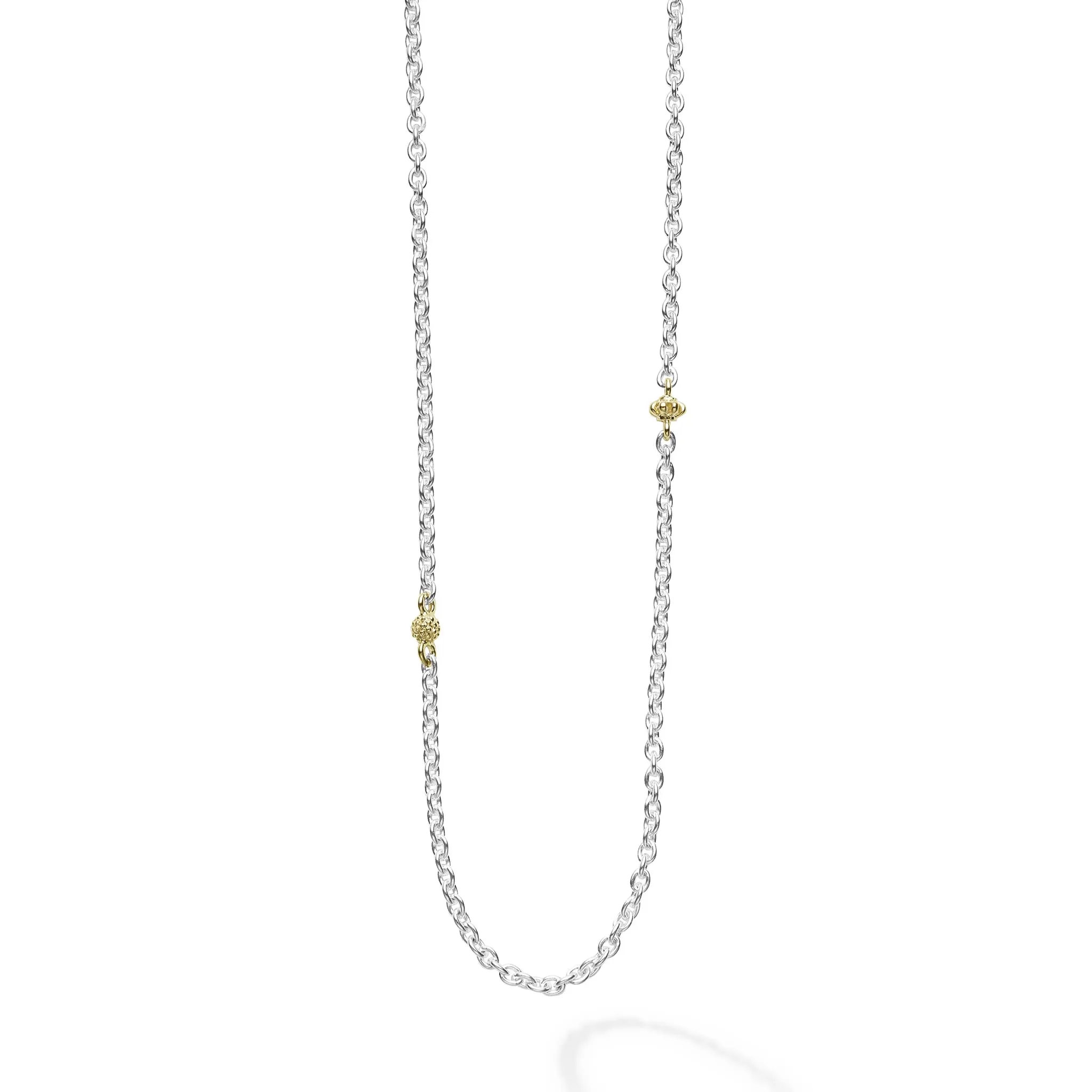 Caviar Icon 32 Inch Two-Tone Caviar Chain Necklace sold by LAGOS