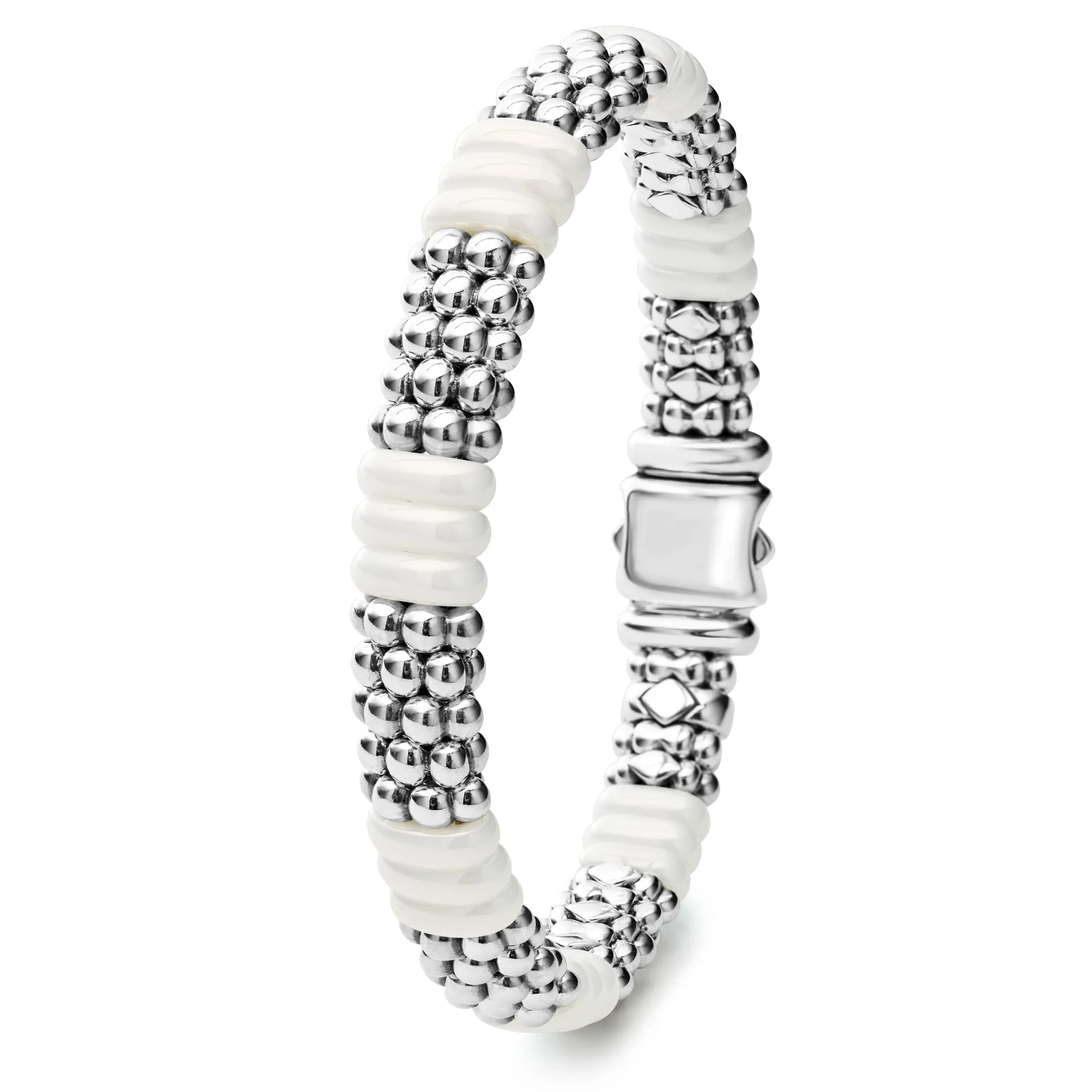 White Caviar White Ceramic Caviar Beaded Bracelet | 9mm sold by LAGOS product image thumbnail 3