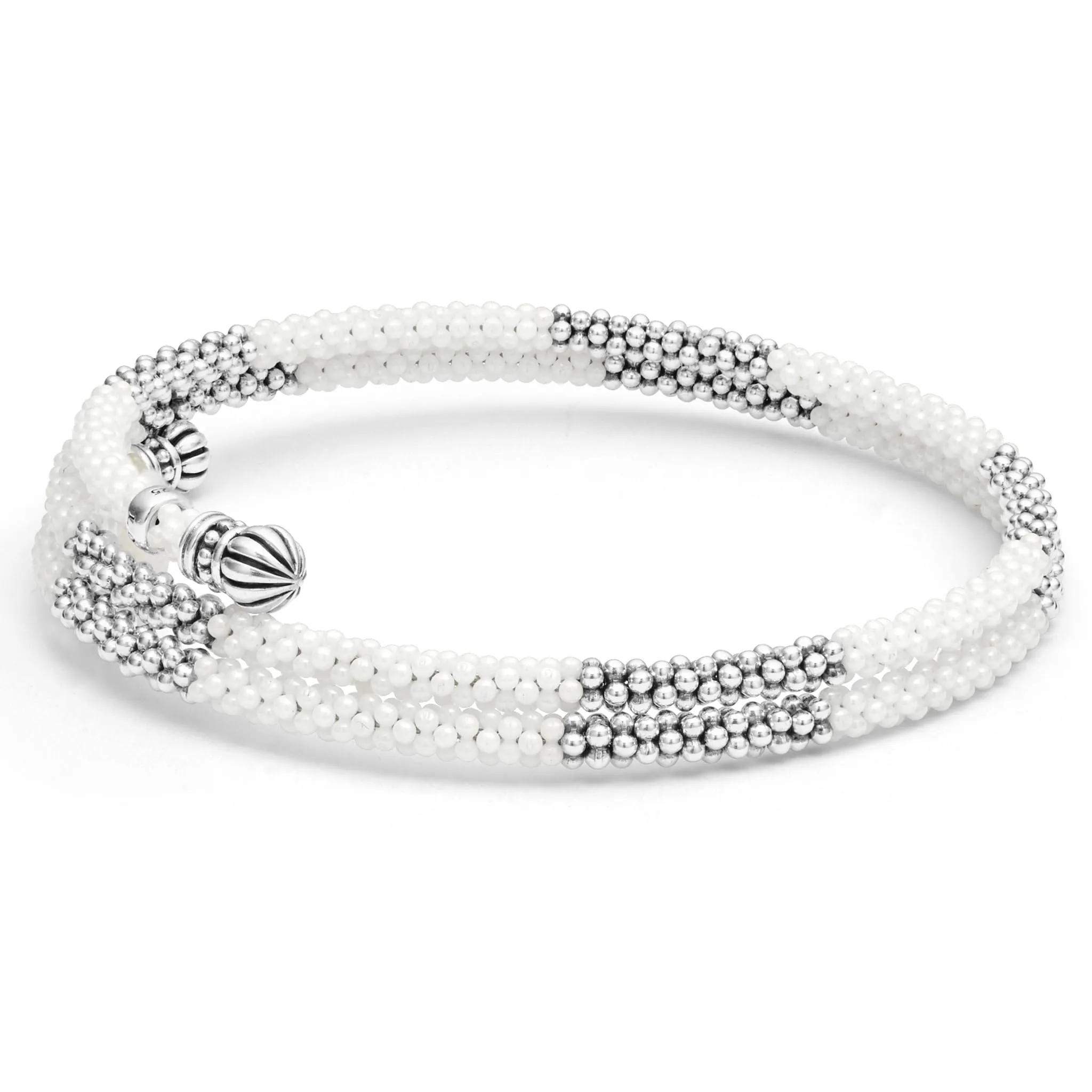 White Caviar White Ceramic Beaded Wrap Bracelet sold by LAGOS product image thumbnail 3