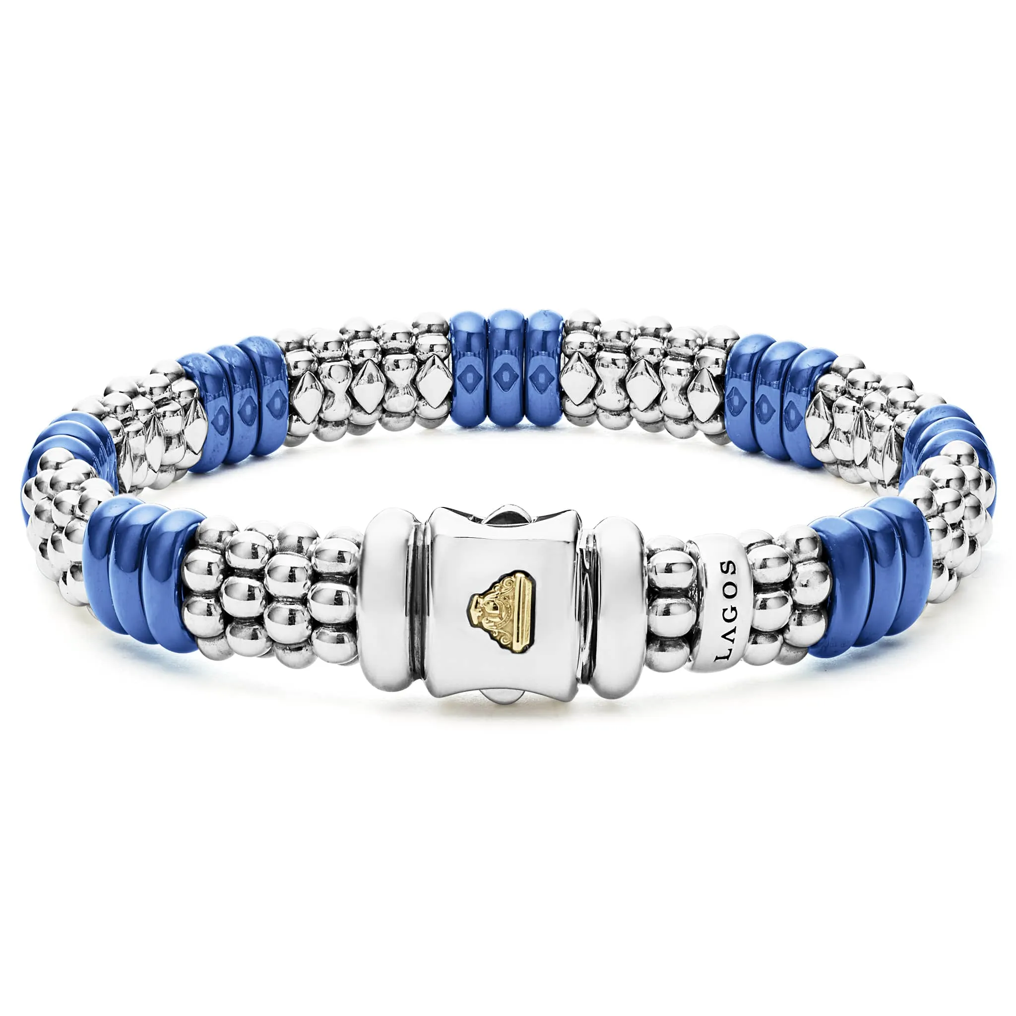 Blue Caviar Ultramarine Ceramic Caviar Beaded Bracelet | 9mm sold by LAGOS product image thumbnail 5