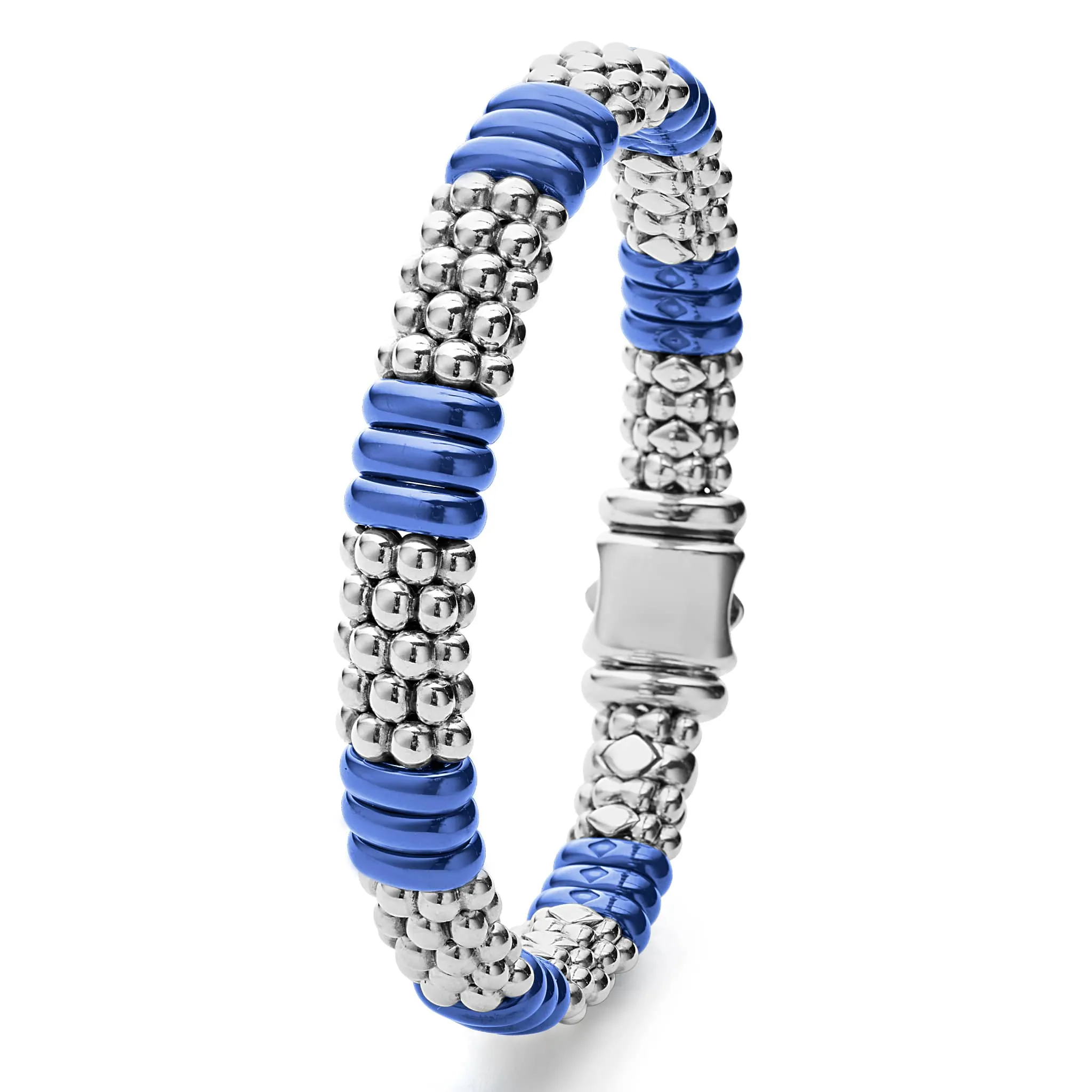 Blue Caviar Ultramarine Ceramic Caviar Beaded Bracelet | 9mm sold by LAGOS product image thumbnail 3
