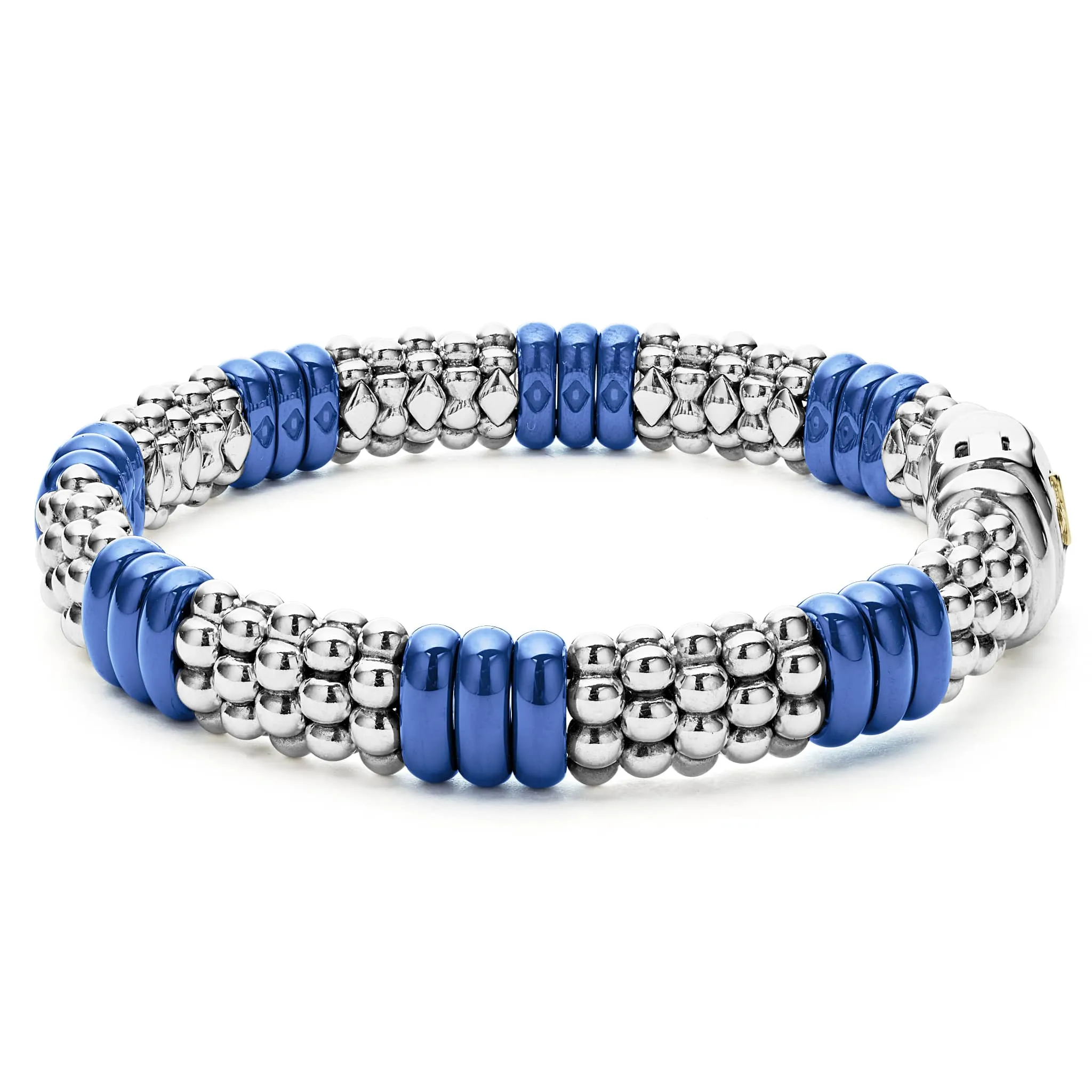 Blue Caviar Ultramarine Ceramic Caviar Beaded Bracelet | 9mm sold by LAGOS product image thumbnail 4