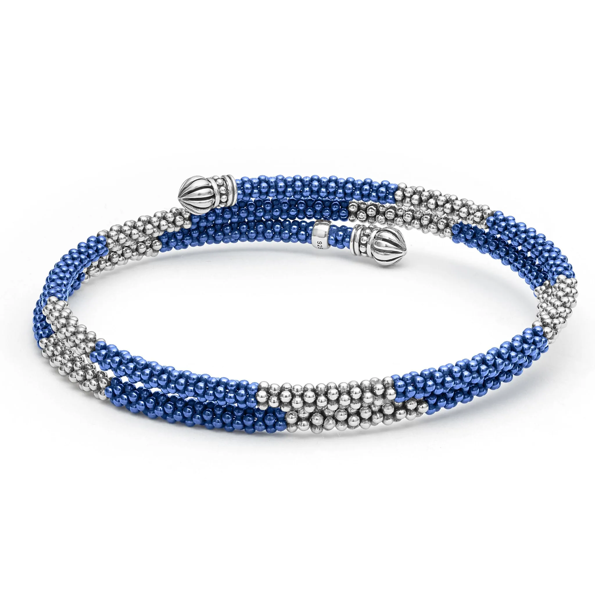 Blue Caviar Ultramarine Ceramic Beaded Wrap Bracelet sold by LAGOS product image thumbnail 4