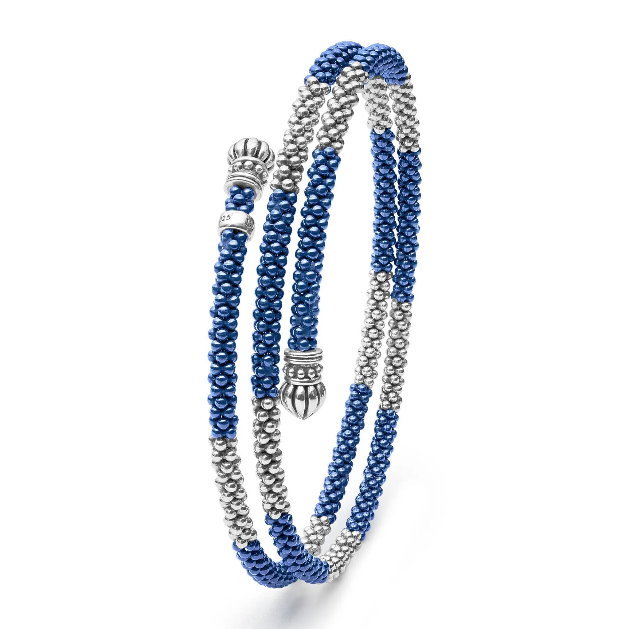 Blue Caviar Ultramarine Ceramic Beaded Wrap Bracelet sold by LAGOS product image thumbnail 5