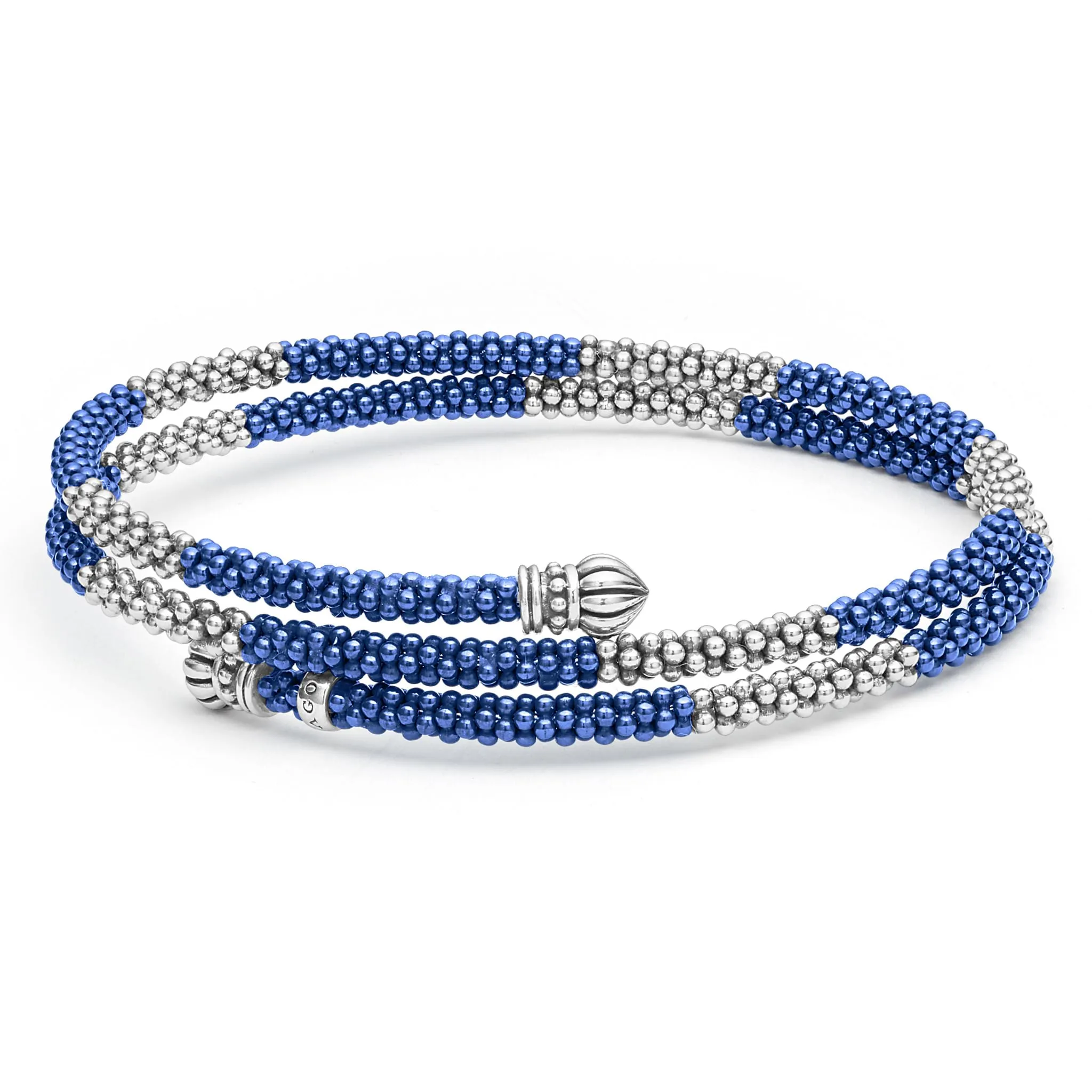 Blue Caviar Ultramarine Ceramic Beaded Wrap Bracelet sold by LAGOS product image thumbnail 3