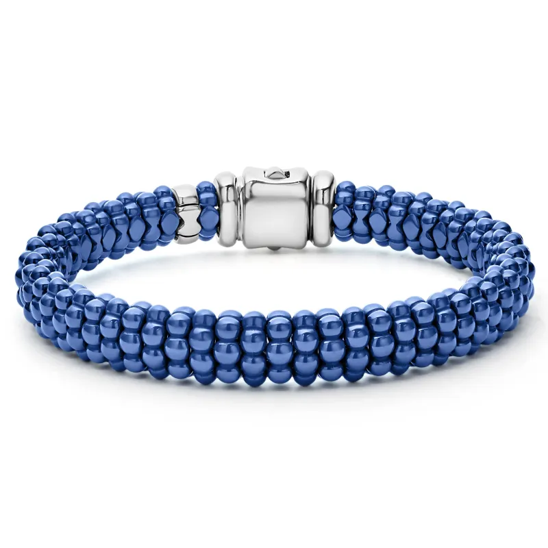 Blue Caviar Ultramarine Ceramic Beaded Bracelet | 9mm sold by LAGOS