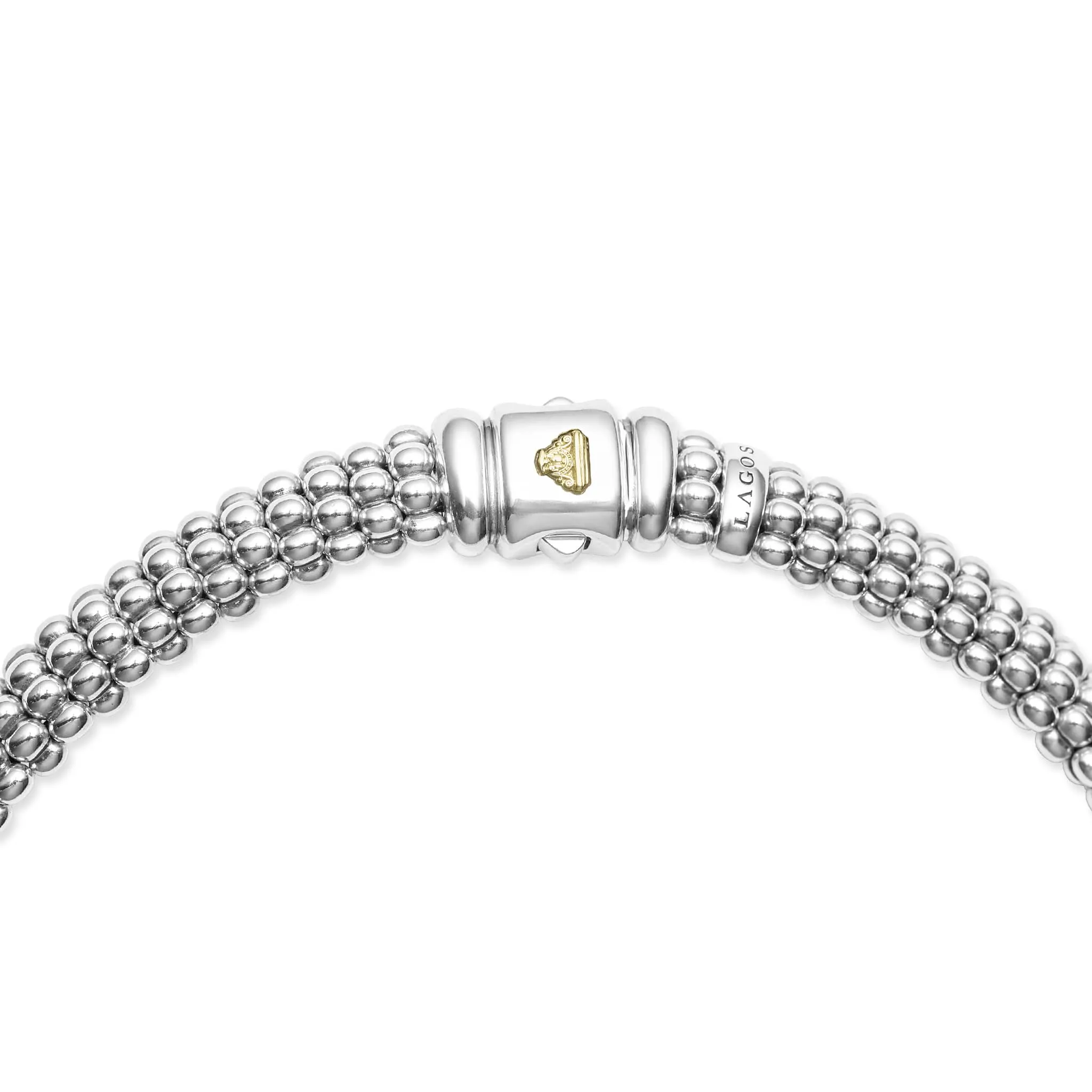 Blue Caviar Ultramarine Single Station Diamond Caviar Necklace sold by LAGOS product image thumbnail 5