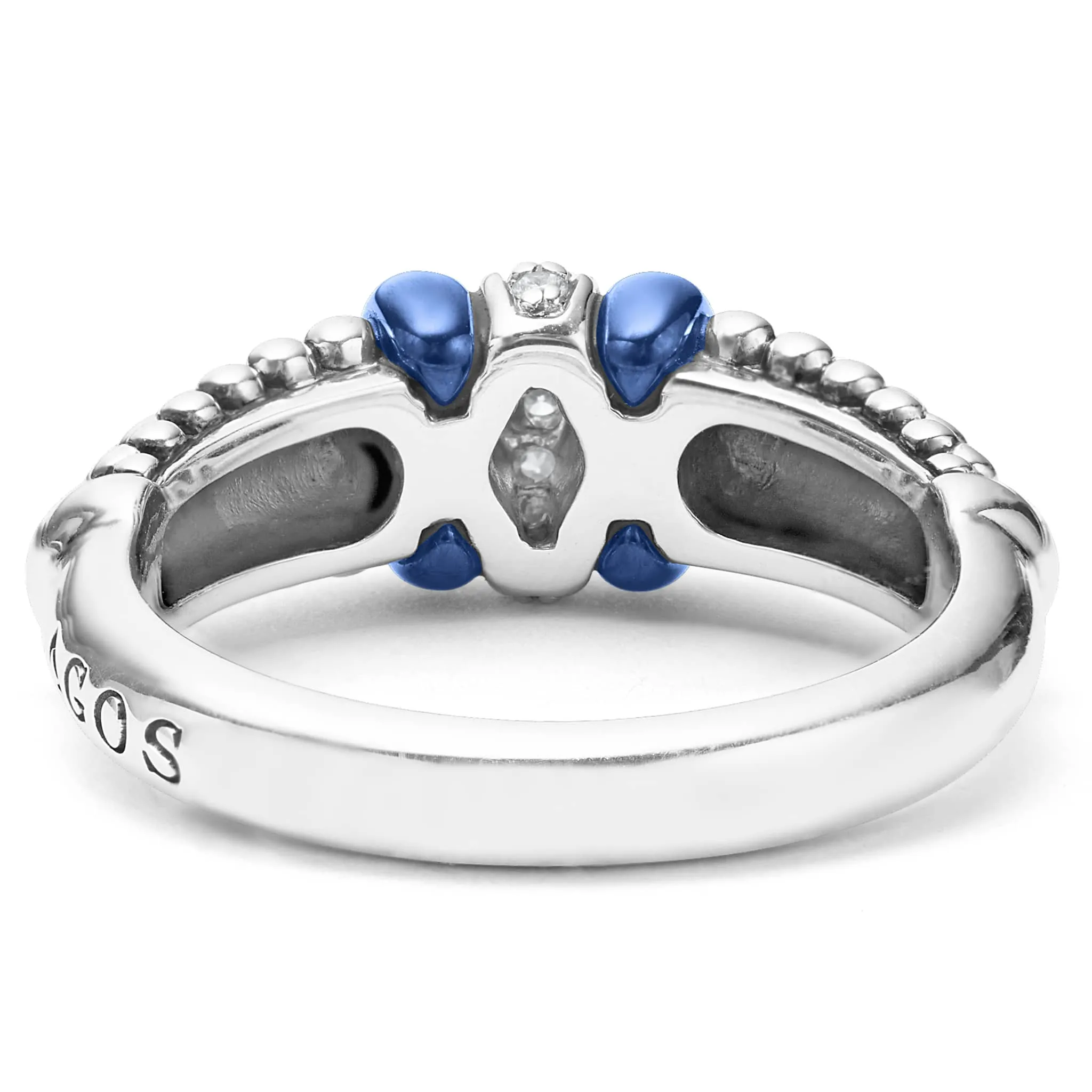 Blue Caviar Ultramarine Ceramic and Diamond Caviar Ring sold by LAGOS product image thumbnail 5