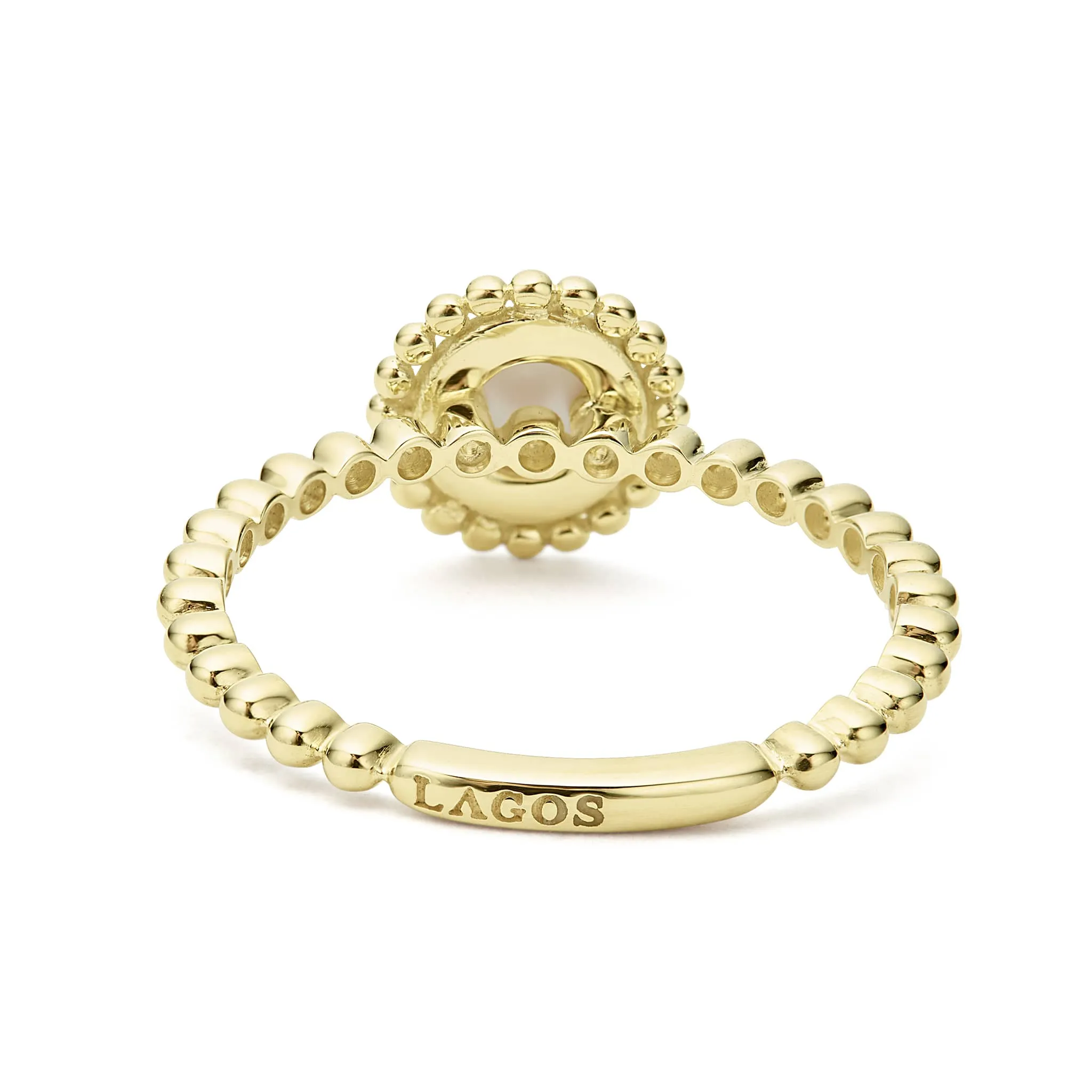 Covet Round Mother of Pearl Stacking Ring sold by LAGOS product image thumbnail 5