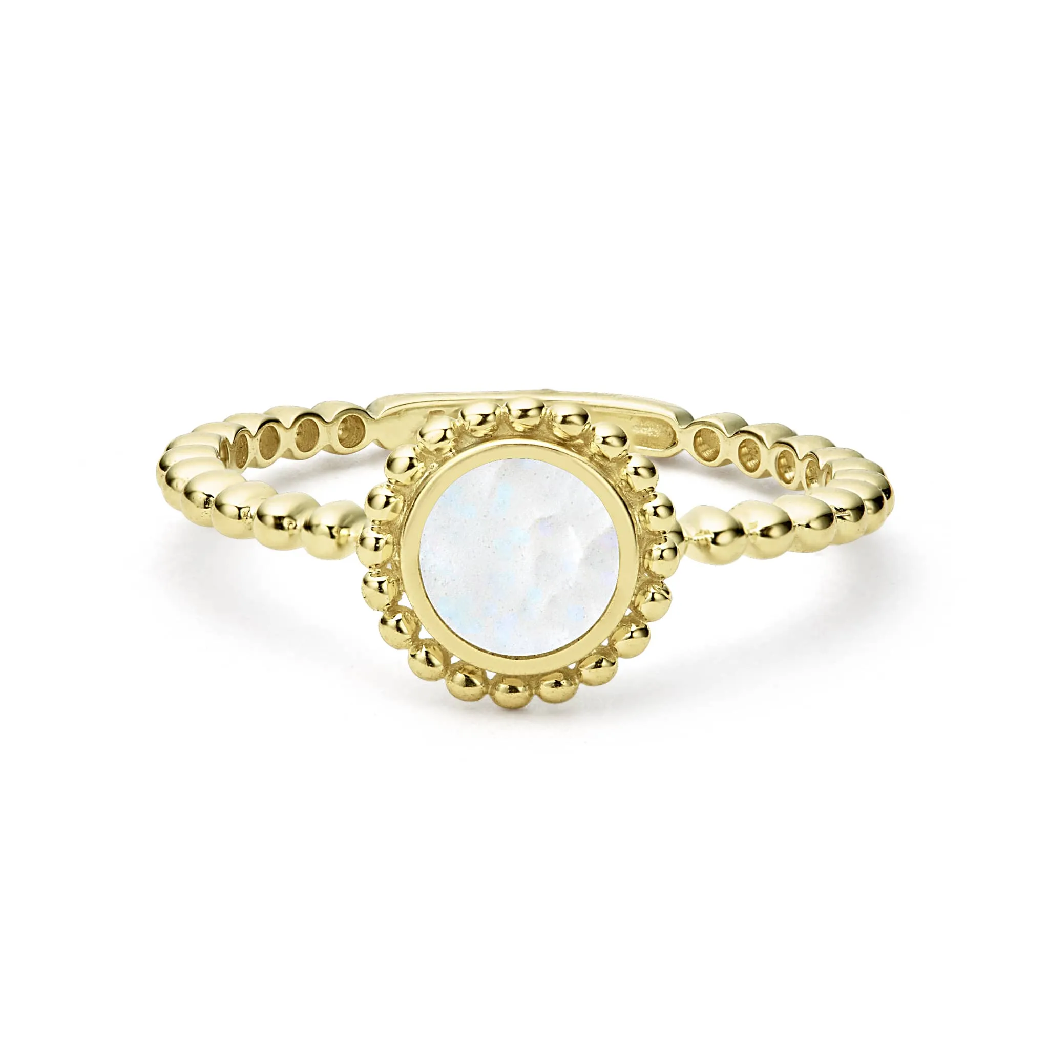 Covet Round Mother of Pearl Stacking Ring sold by LAGOS product image thumbnail 3