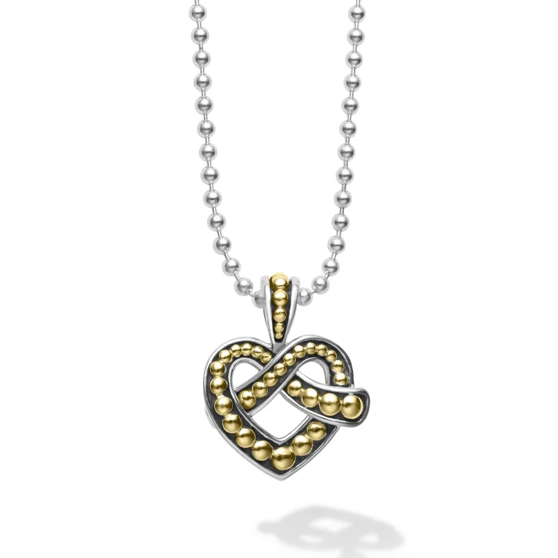 Beloved Two-Tone Heart Pendant Necklace sold by LAGOS