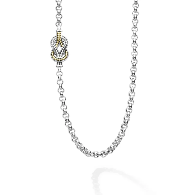 Newport Four Station Two-Tone Knot Necklace sold by LAGOS