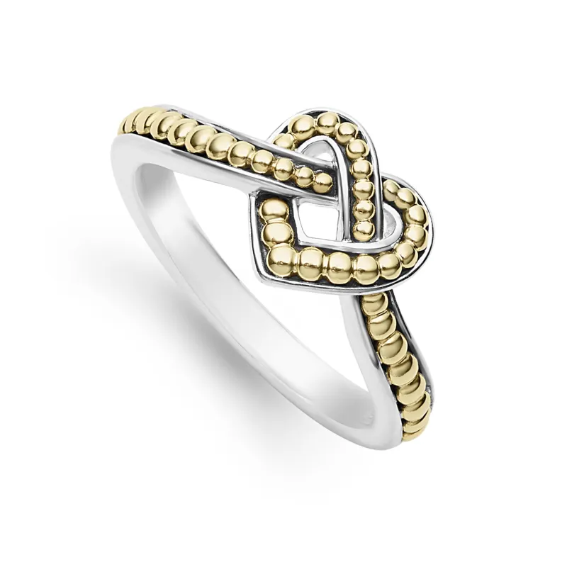 Beloved Small Two-Tone Heart Ring sold by LAGOS