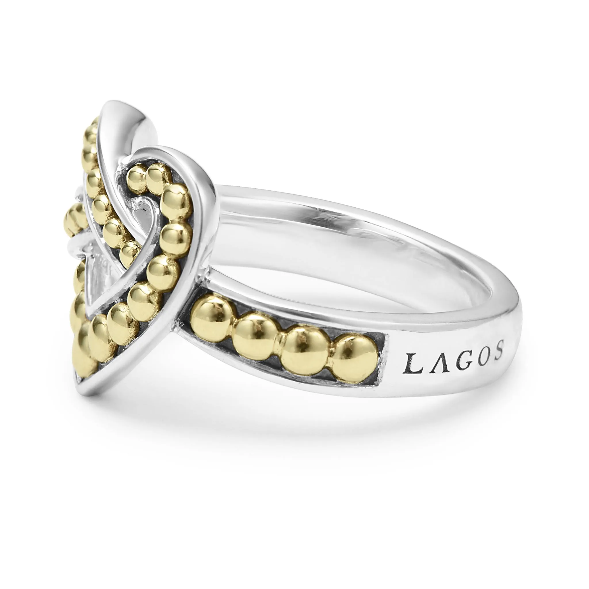 Beloved Large Two-Tone Heart Ring sold by LAGOS product image thumbnail 4