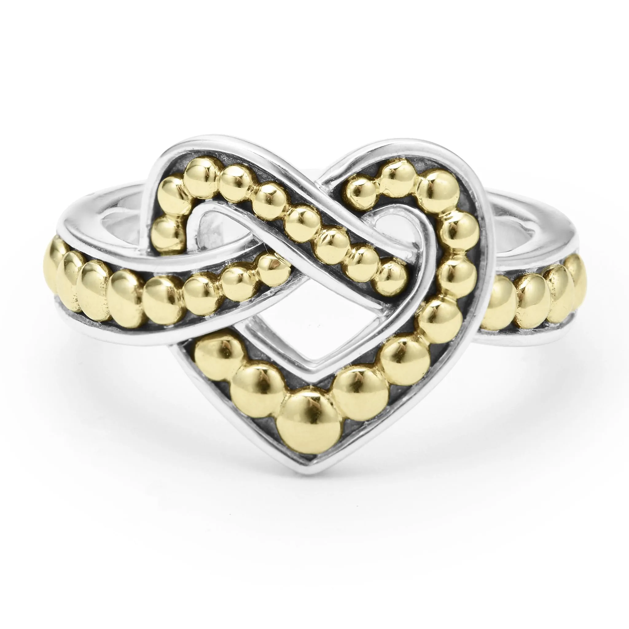 Beloved Large Two-Tone Heart Ring sold by LAGOS product image thumbnail 3