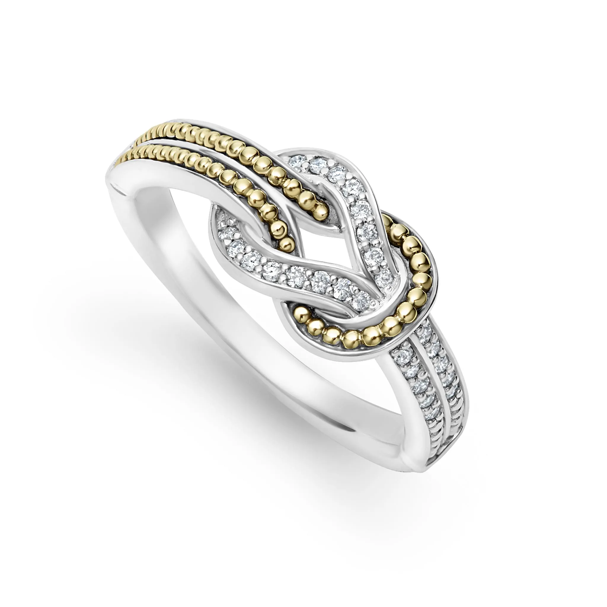 Newport Two-Tone Knot Diamond Ring sold by LAGOS