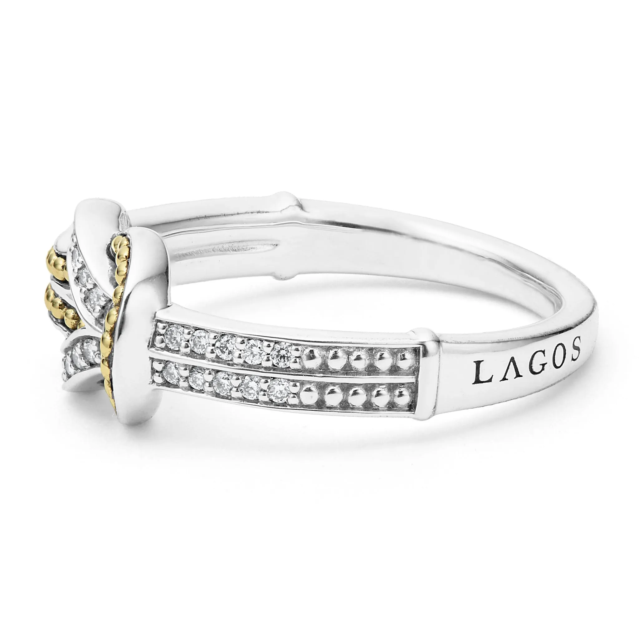 Newport Two-Tone Knot Diamond Ring sold by LAGOS product image thumbnail 4