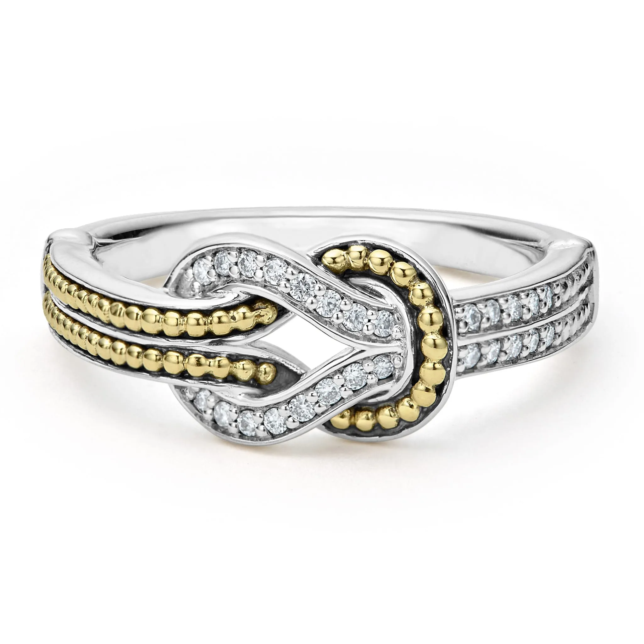 Newport Two-Tone Knot Diamond Ring sold by LAGOS product image thumbnail 3