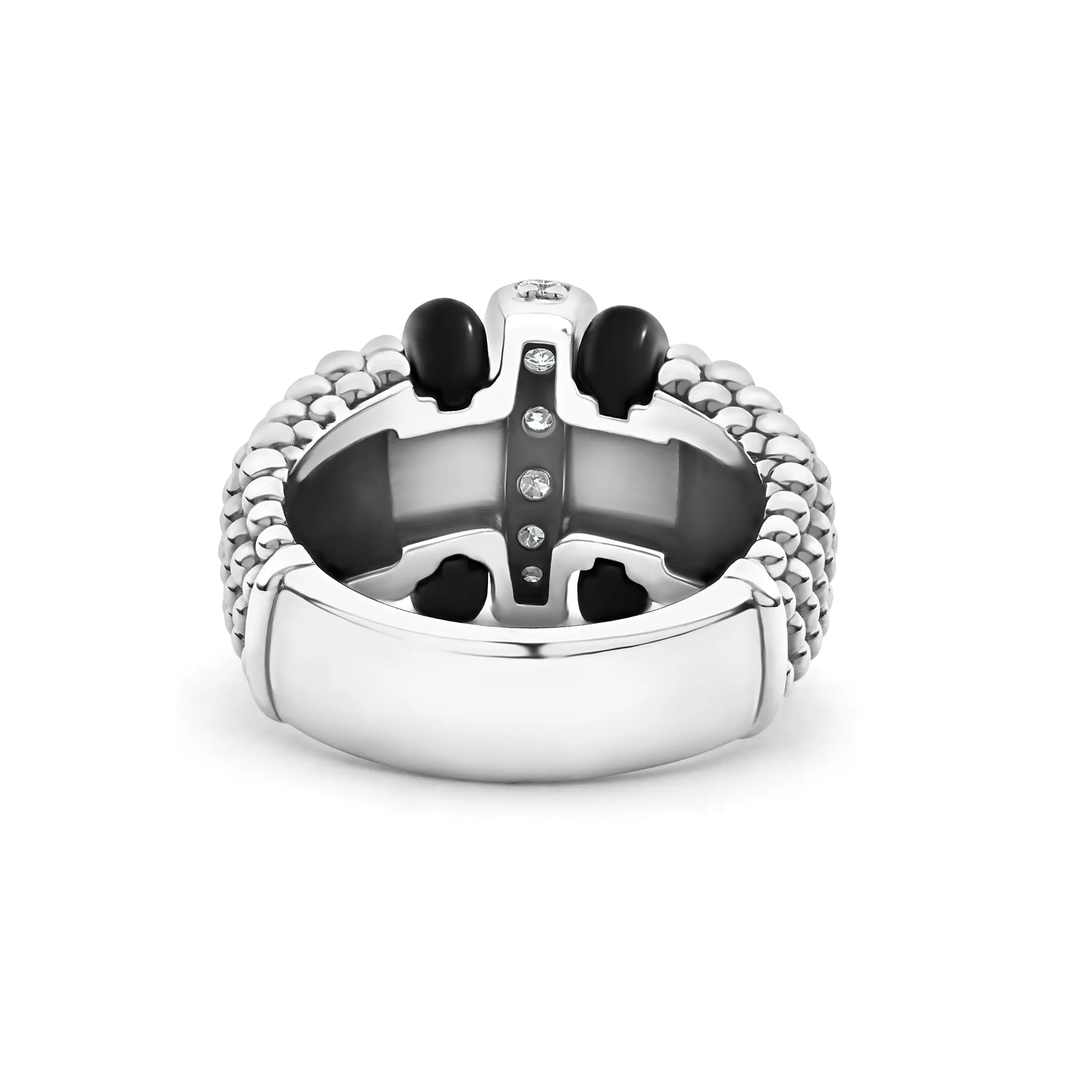 Black Caviar Black Ceramic Caviar Diamond Ring sold by LAGOS product image thumbnail 5