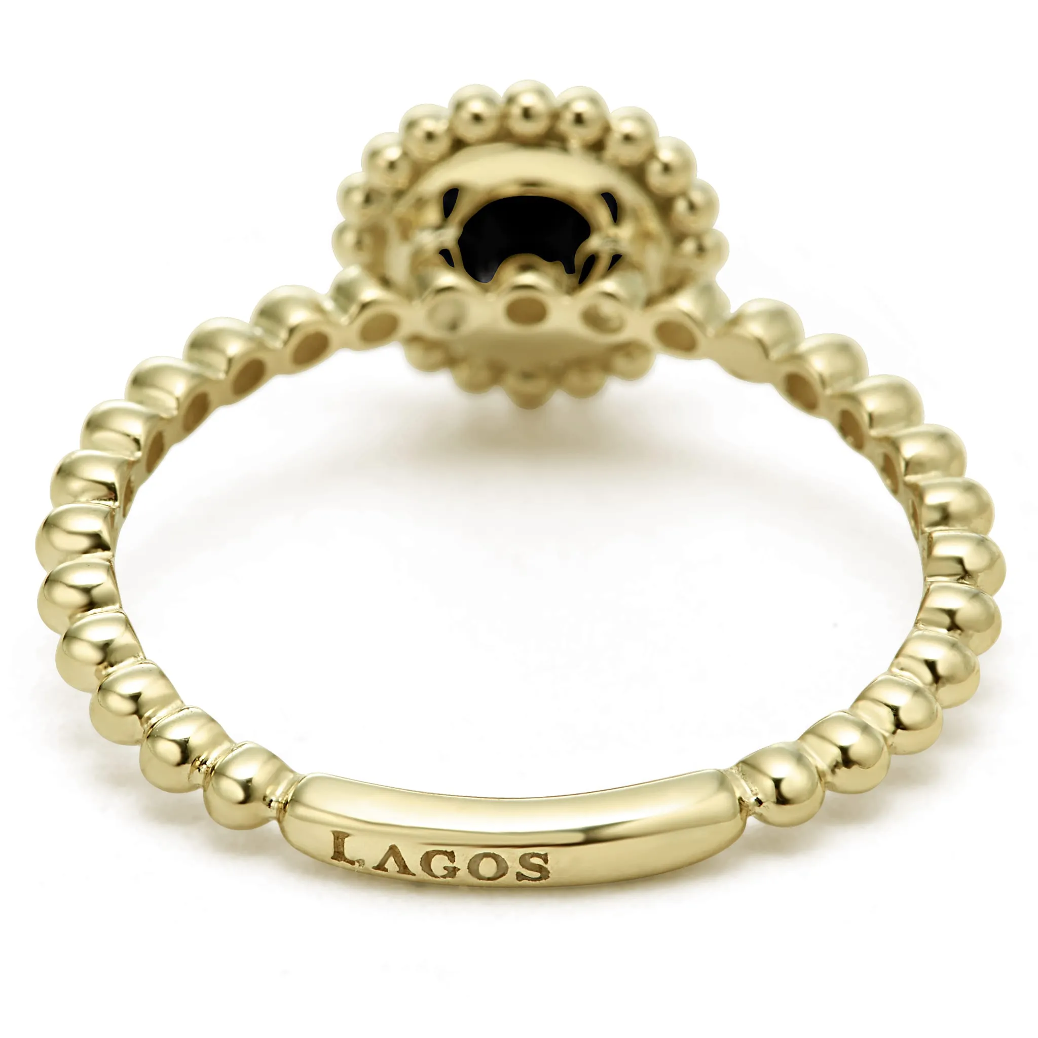 Covet Round Onyx Stacking Ring sold by LAGOS product image thumbnail 5