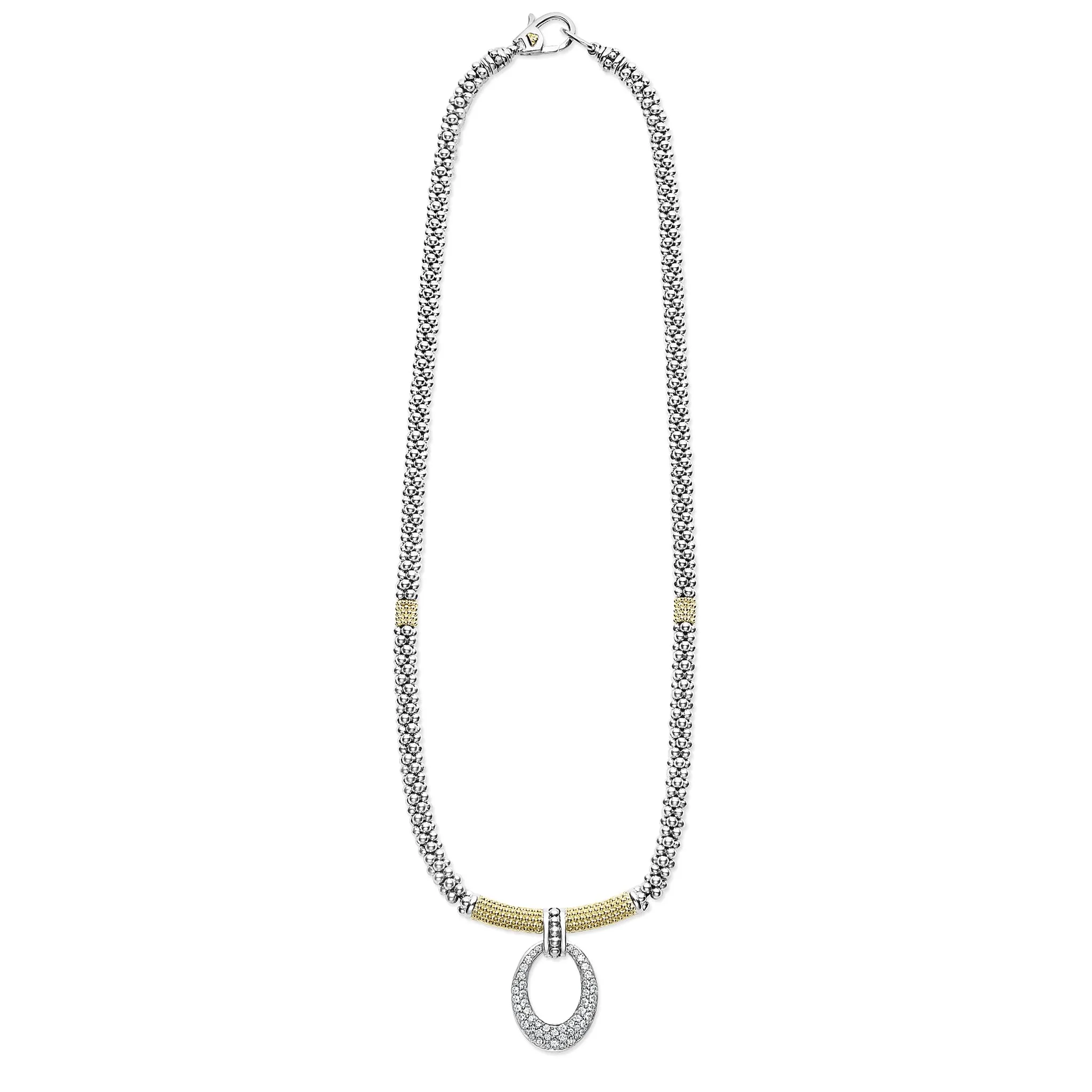 Caviar Lux Diamond Oval Caviar Necklace sold by LAGOS product image thumbnail 3