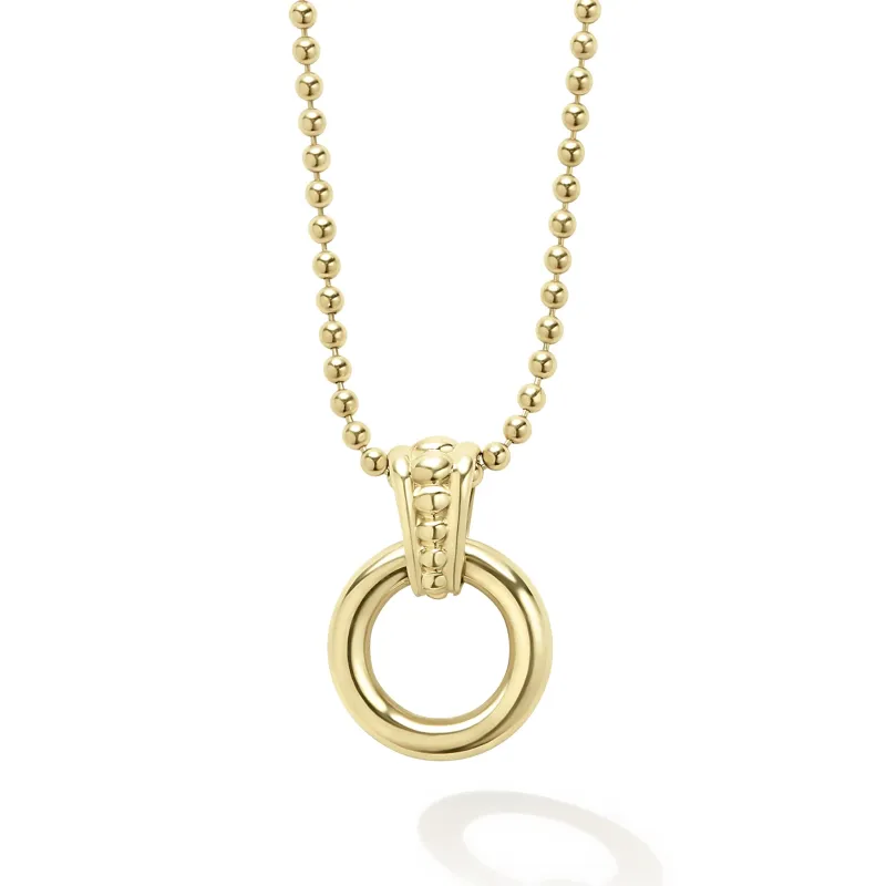 Meridian 18K Gold Circle Pendant Necklace sold by LAGOS