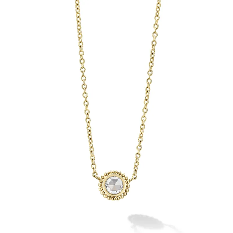 Covet Large Rose Cut Diamond Necklace sold by LAGOS