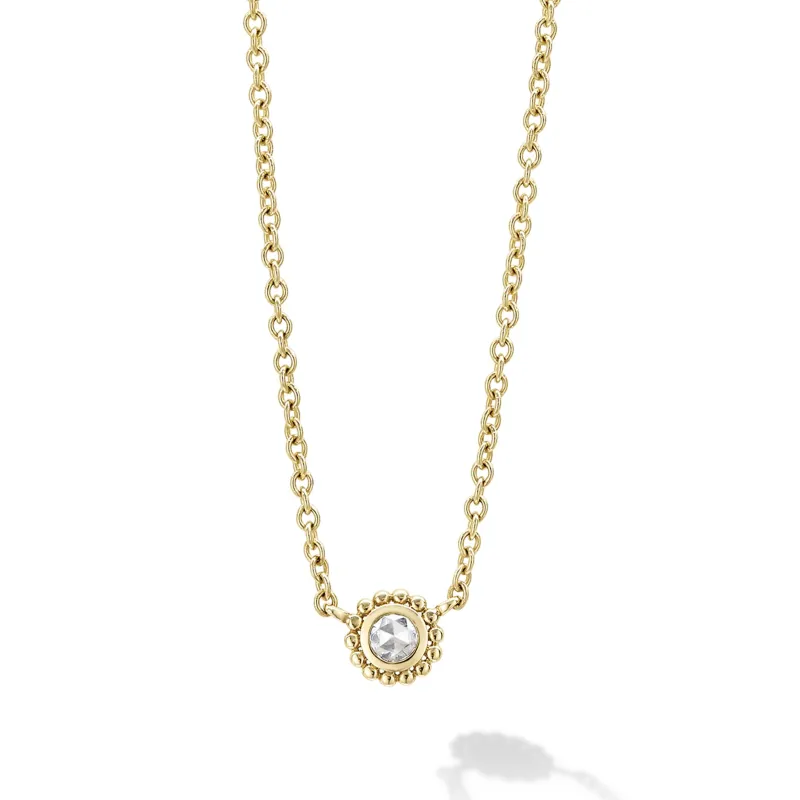 Covet Small Rose Cut Diamond Necklace sold by LAGOS