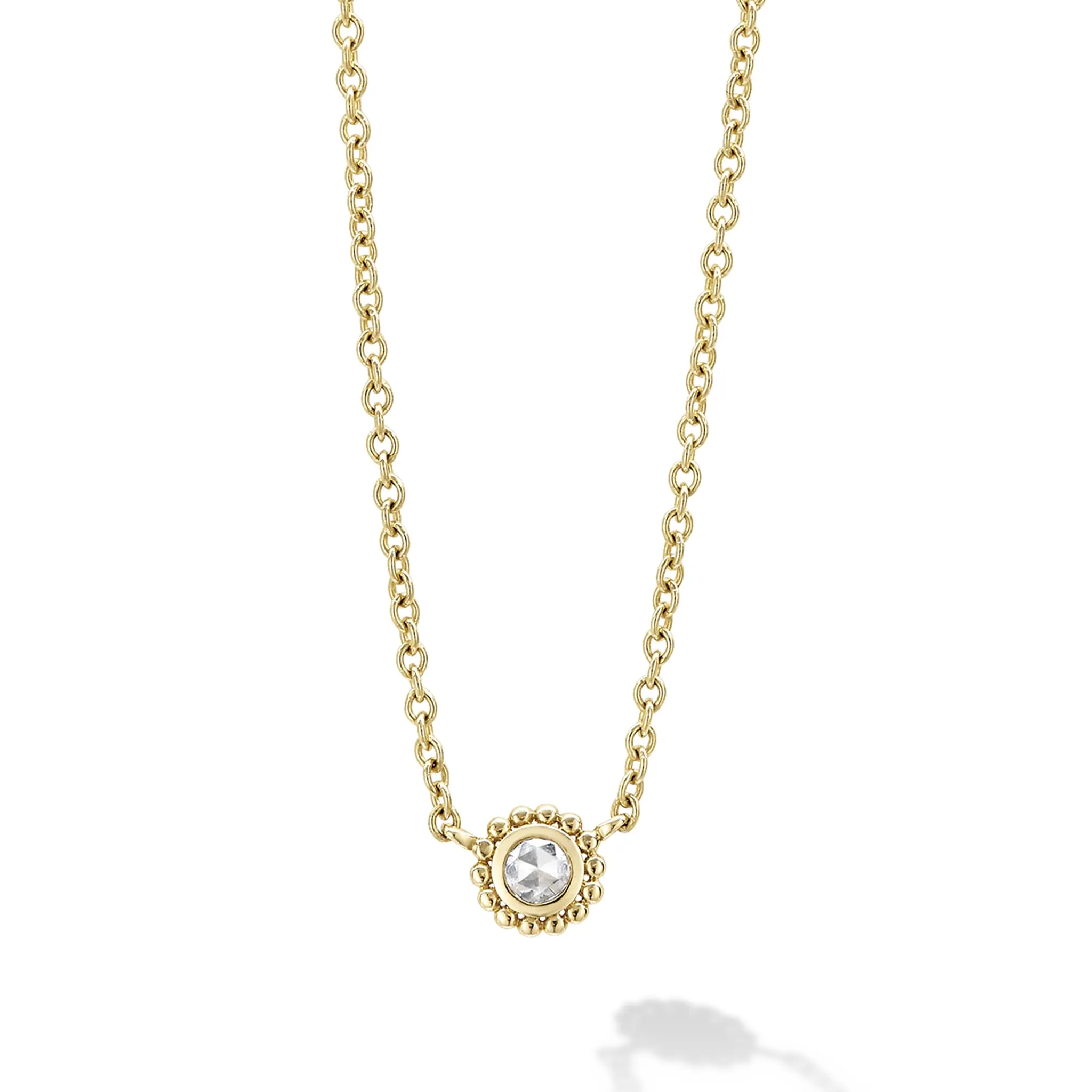 Covet Small Rose Cut Diamond Necklace sold by LAGOS