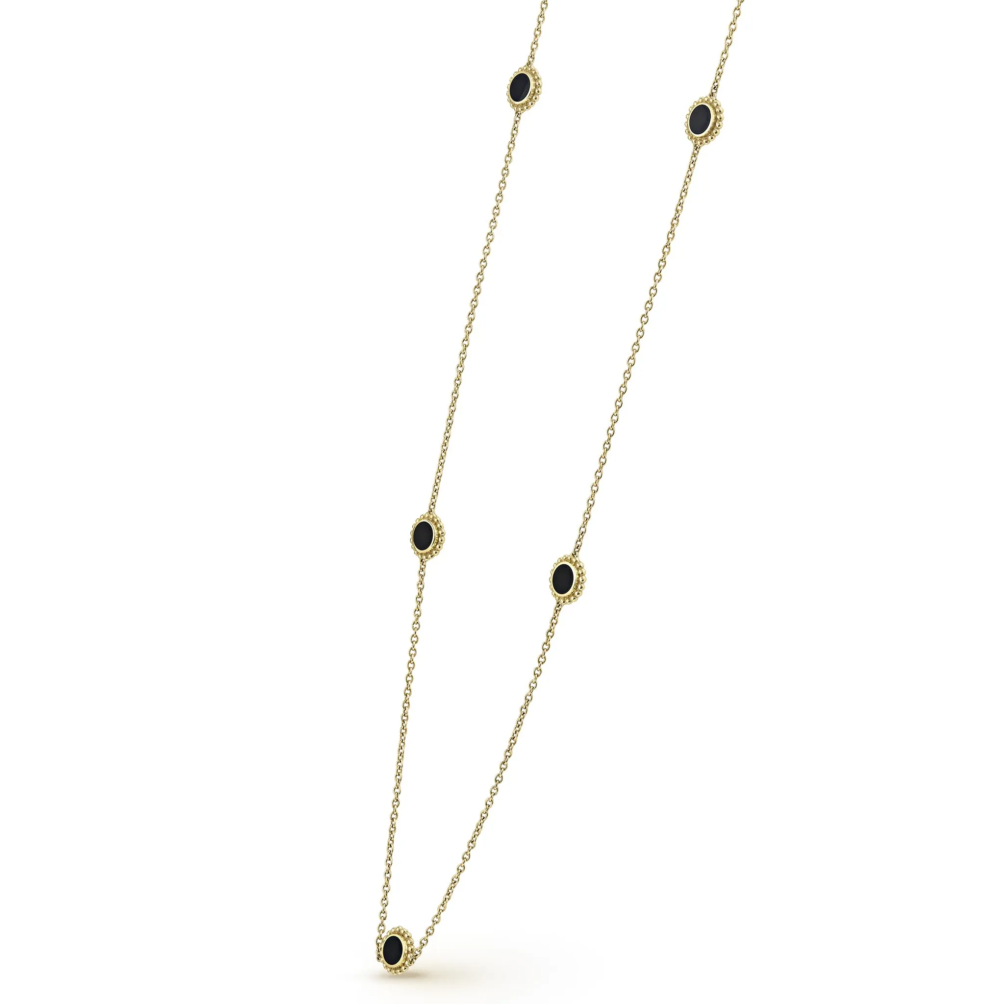 Covet Seven Station Round Onyx Necklace sold by LAGOS product image thumbnail 3