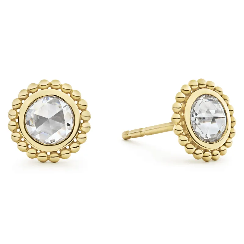 Covet Large Rose Cut Diamond Stud Earrings sold by LAGOS