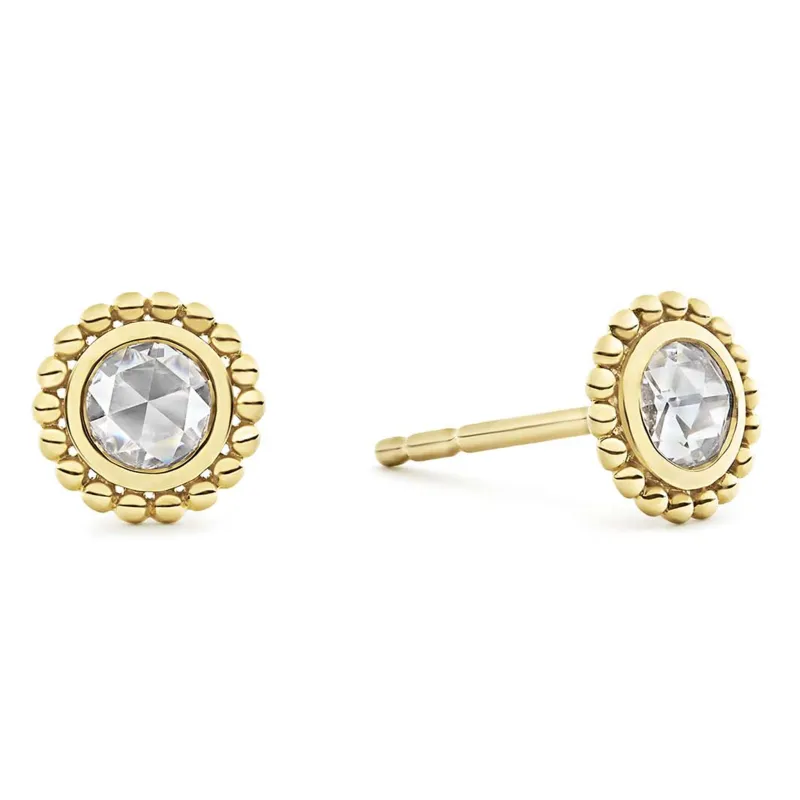 Covet Medium Rose Cut Diamond Stud Earrings sold by LAGOS