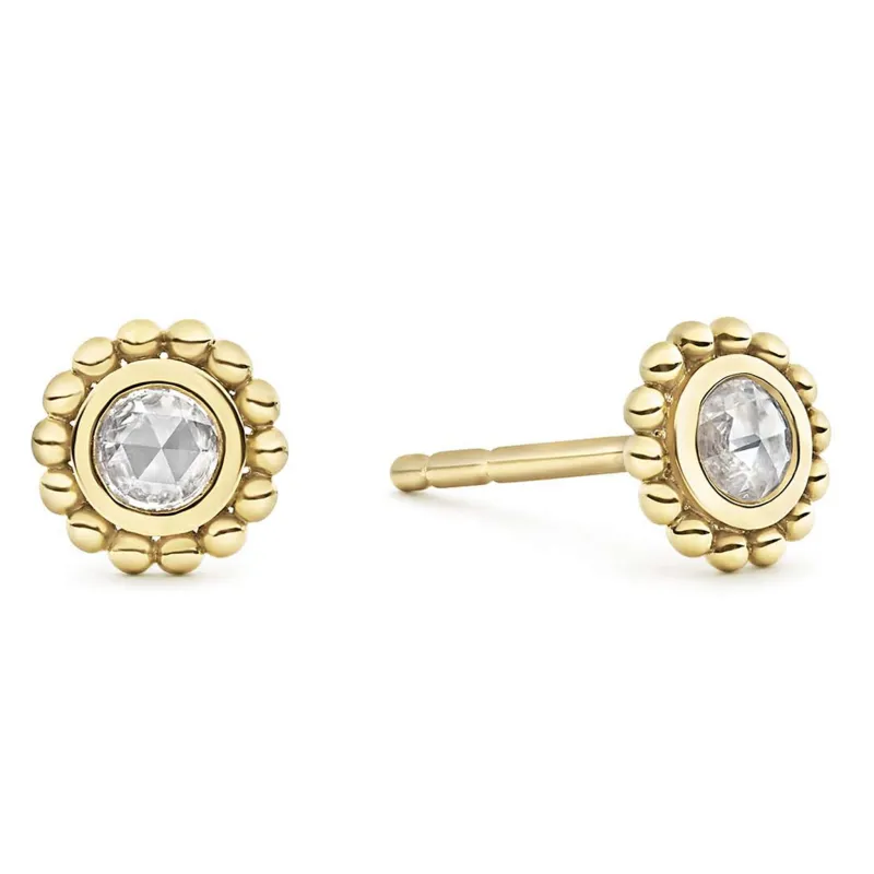 Covet Small Rose Cut Diamond Stud Earrings sold by LAGOS