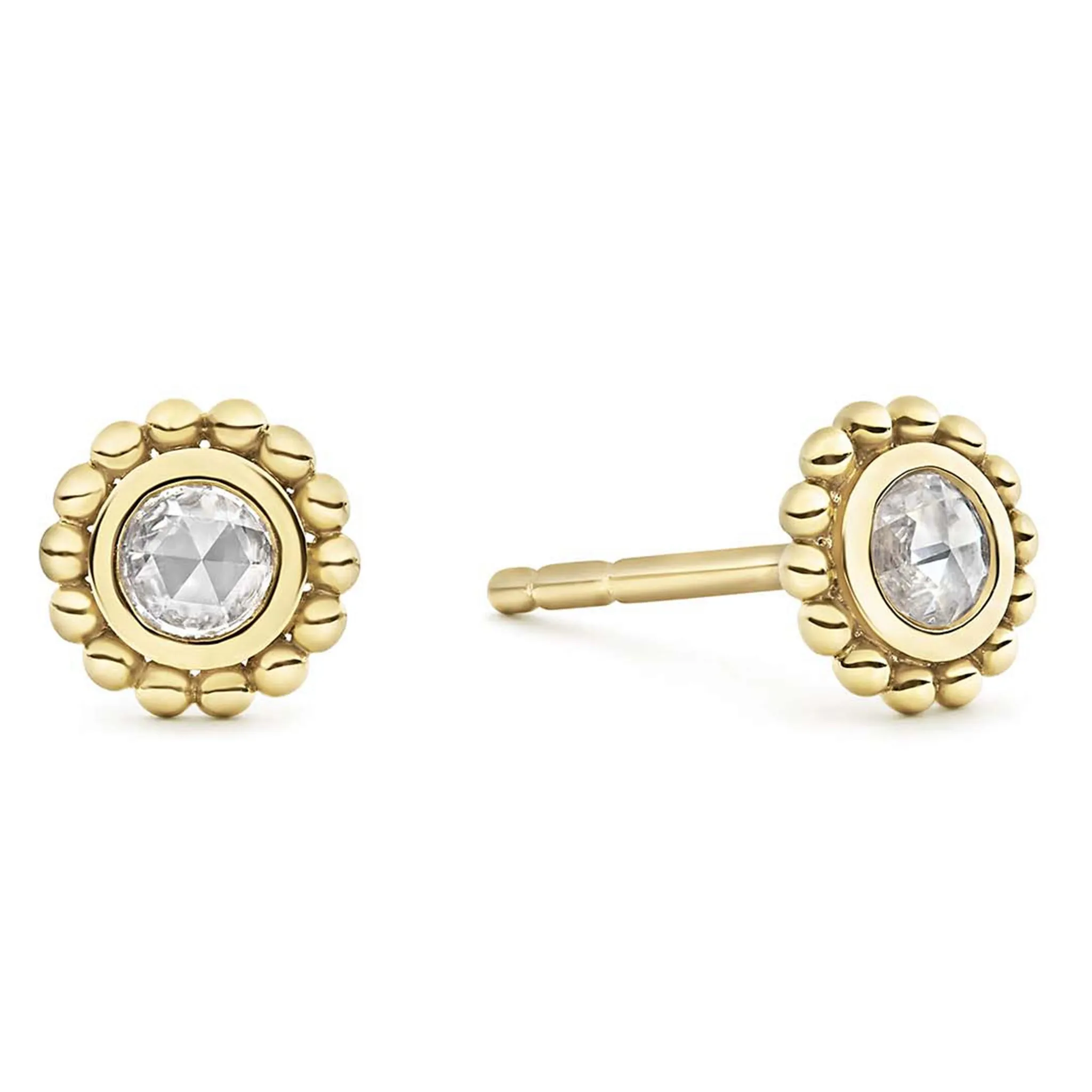 Covet Small Rose Cut Diamond Stud Earrings sold by LAGOS