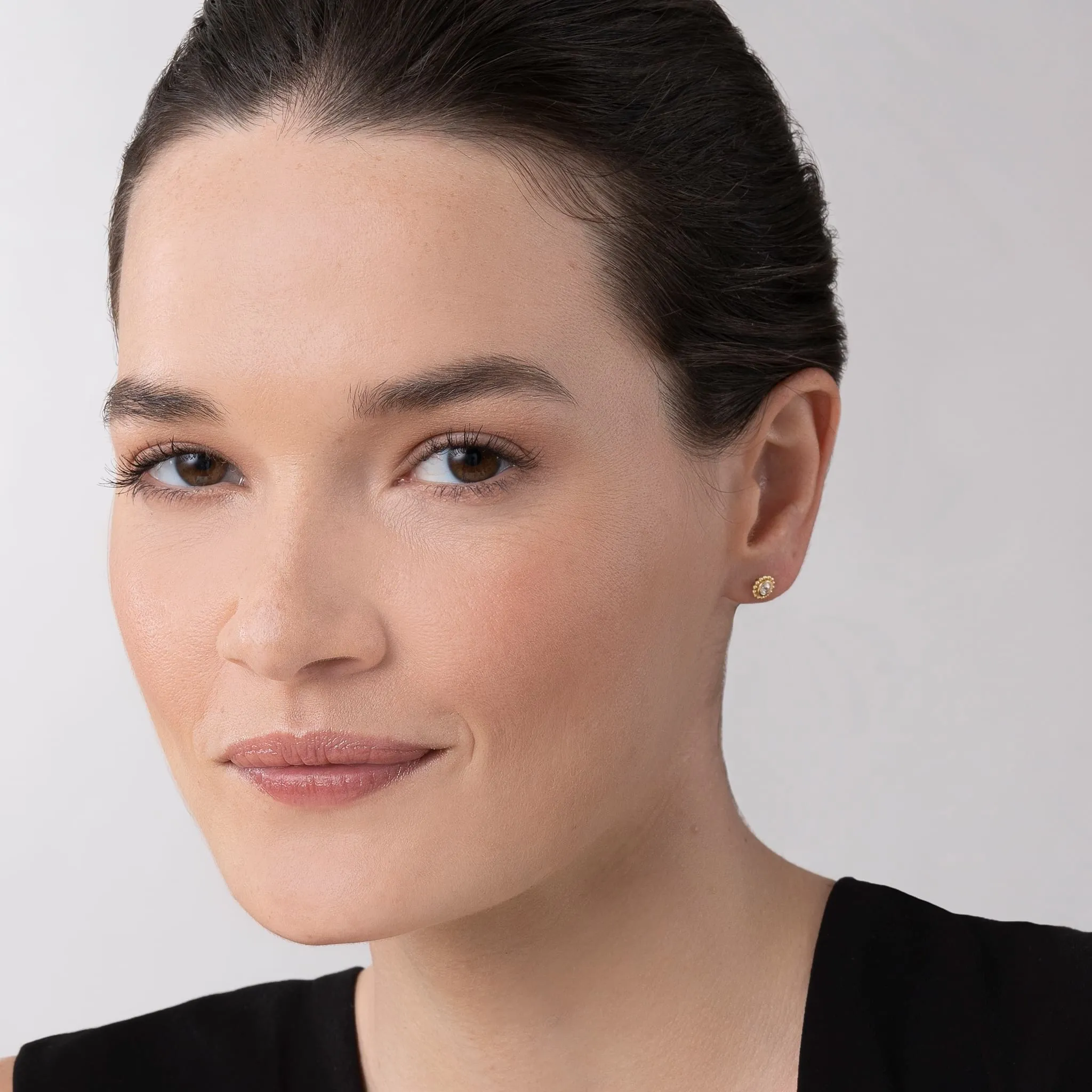 Covet Small Rose Cut Diamond Stud Earrings sold by LAGOS product image thumbnail 2