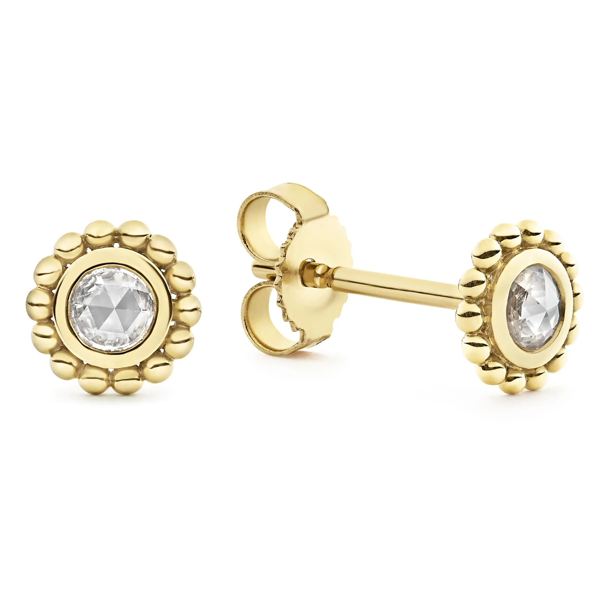 Covet Small Rose Cut Diamond Stud Earrings sold by LAGOS product image thumbnail 4