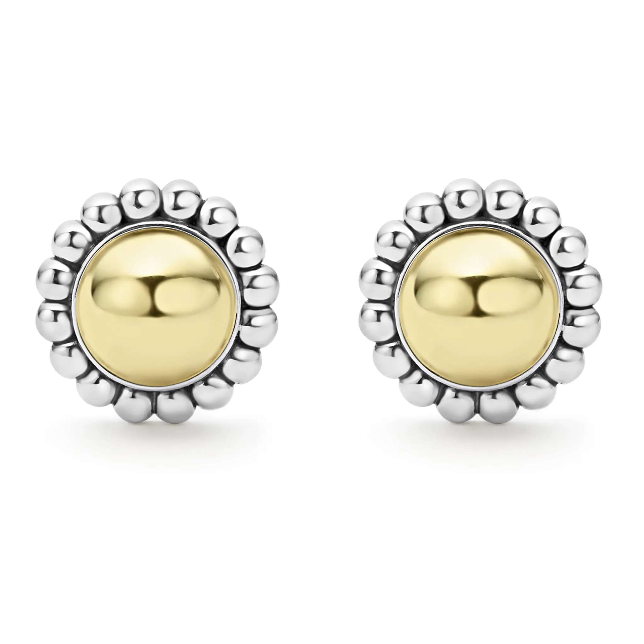 High Bar Two-Tone Caviar Stud Earrings sold by LAGOS product image thumbnail 4