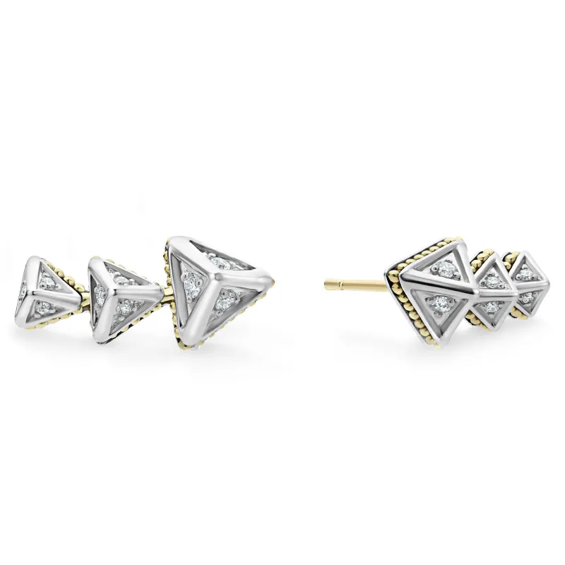 KSL Pyramid Crawler Diamond Studs sold by LAGOS