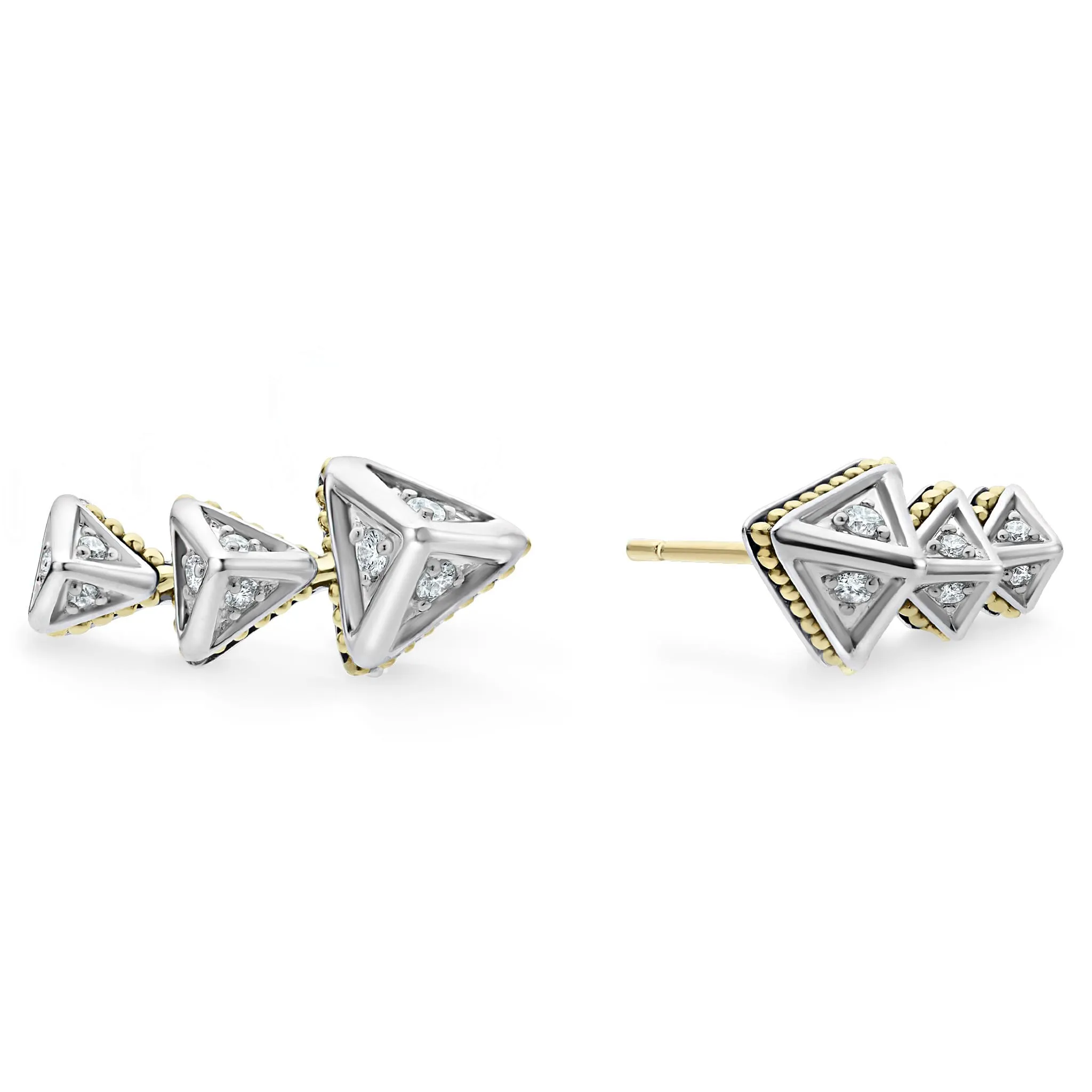 KSL Pyramid Crawler Diamond Studs sold by LAGOS