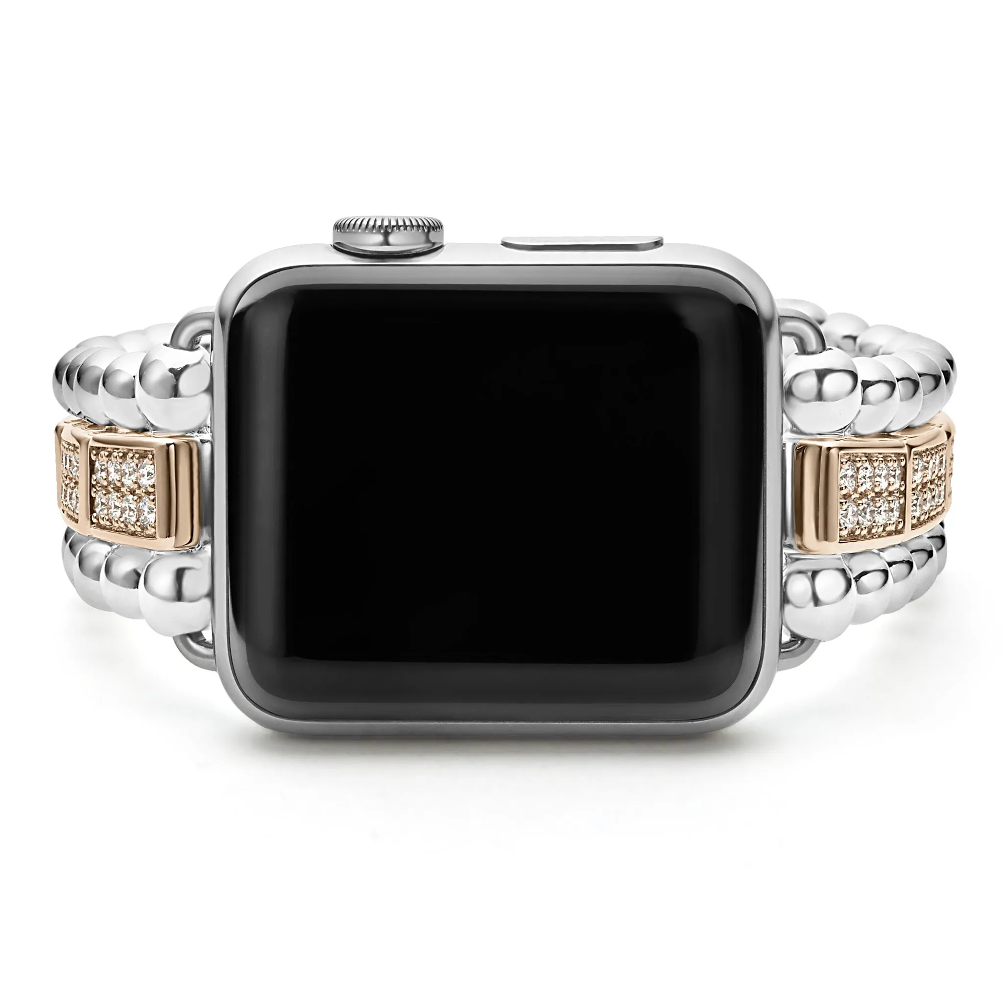 Smart Caviar 18K Rose Gold and Sterling Silver Full Diamond Watch Bracelet-38-45mm sold by LAGOS product image thumbnail 3