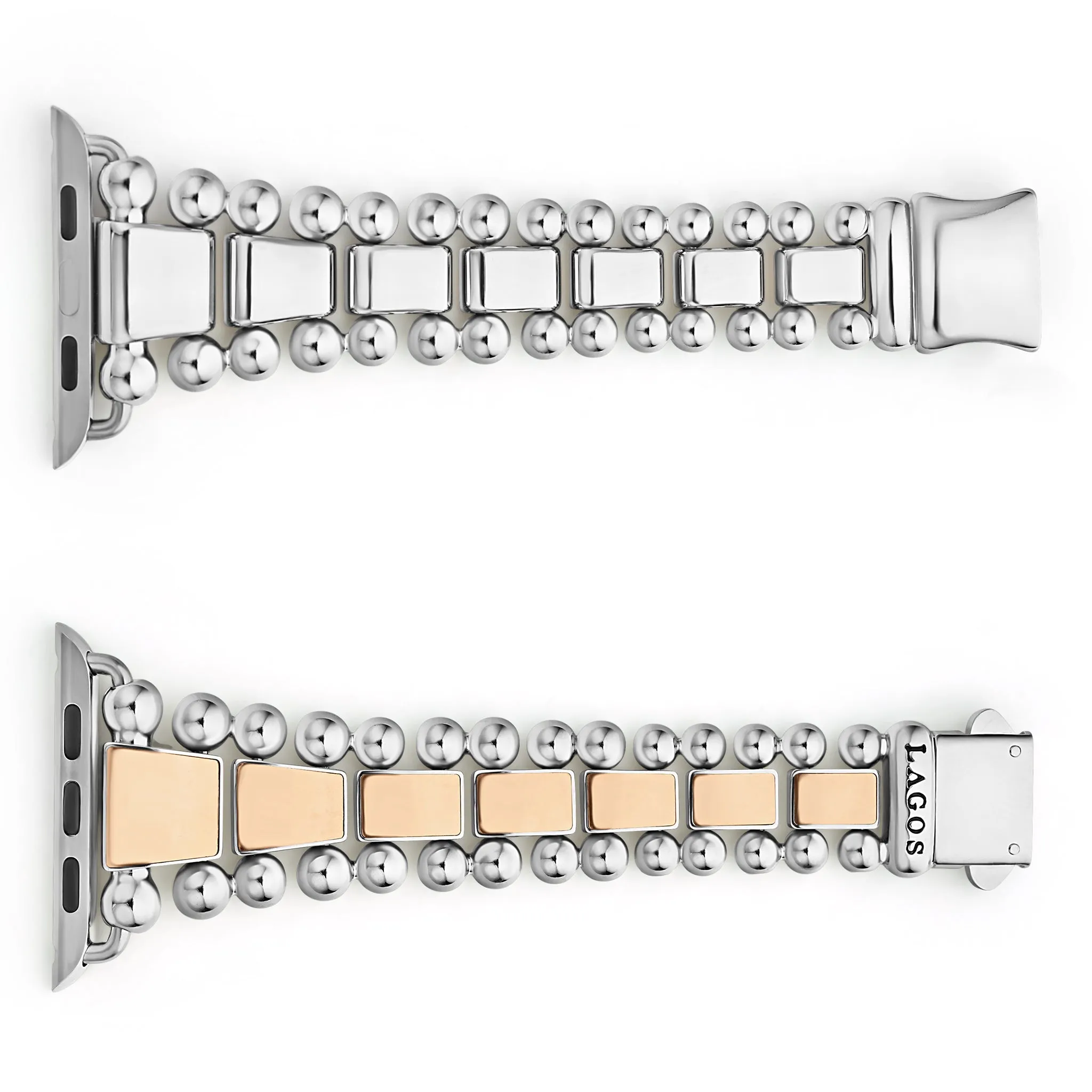 Smart Caviar 18K Rose Gold and Stainless Steel Watch Bracelet-42-49mm sold by LAGOS product image thumbnail 5