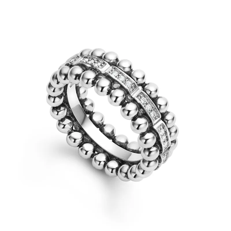 Caviar Spark Caviar Beaded Diamond Ring sold by LAGOS