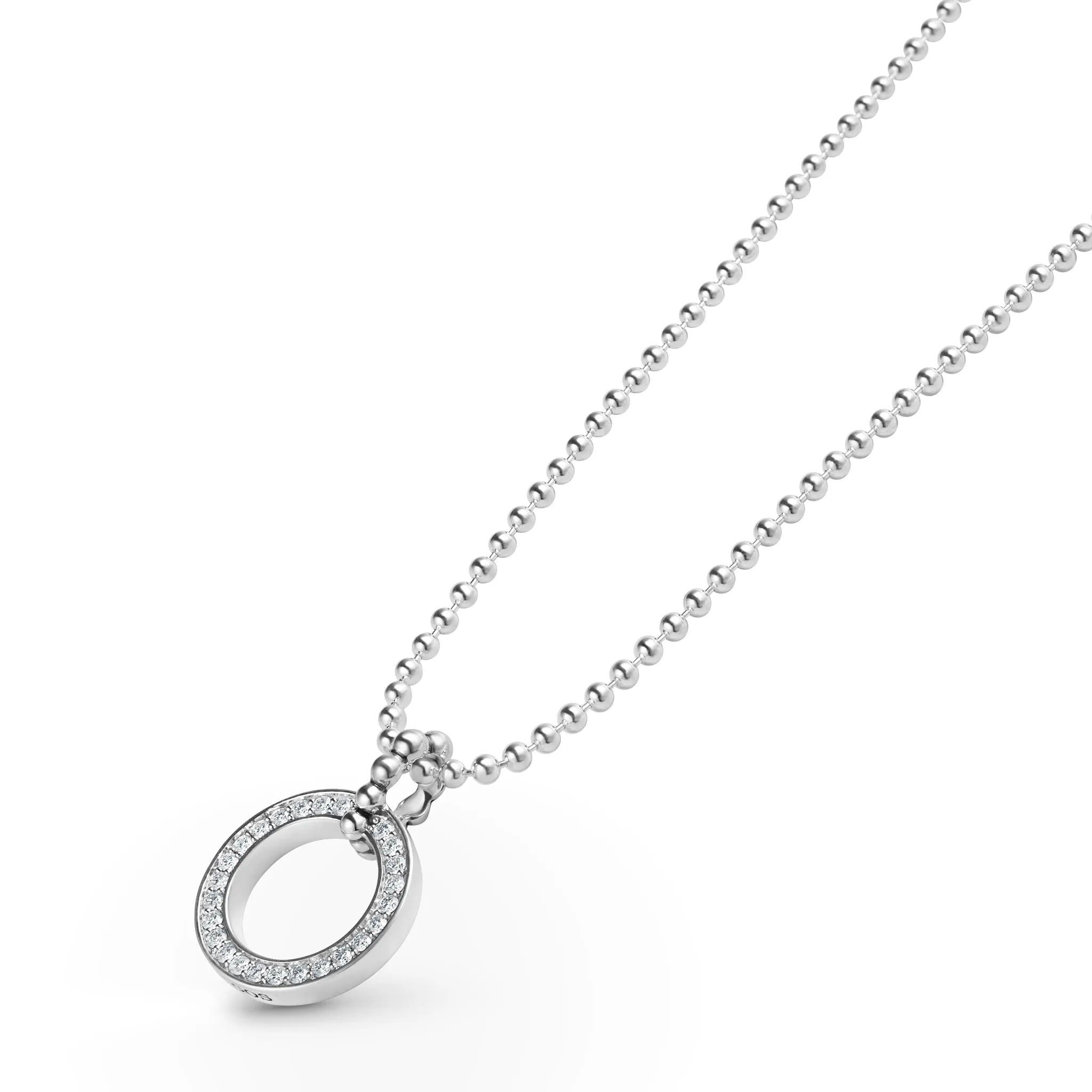 Caviar Spark Circle Diamond Pendant Necklace sold by LAGOS product image thumbnail 4