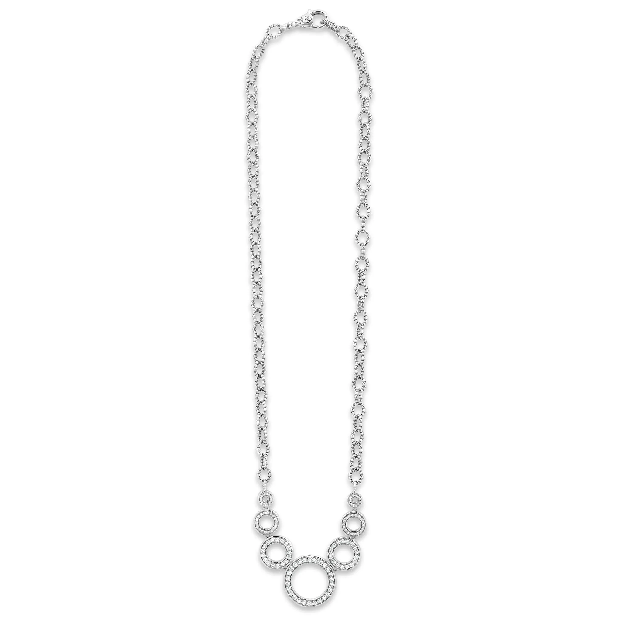 Caviar Spark Seven Circle Diamond Link Necklace sold by LAGOS product image thumbnail 3