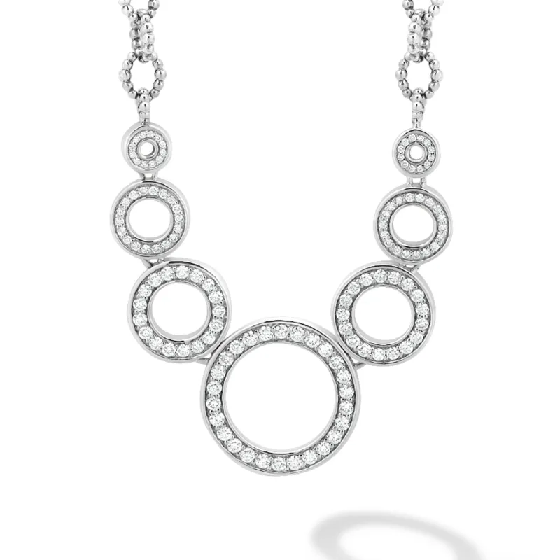 Caviar Spark Seven Circle Diamond Link Necklace sold by LAGOS