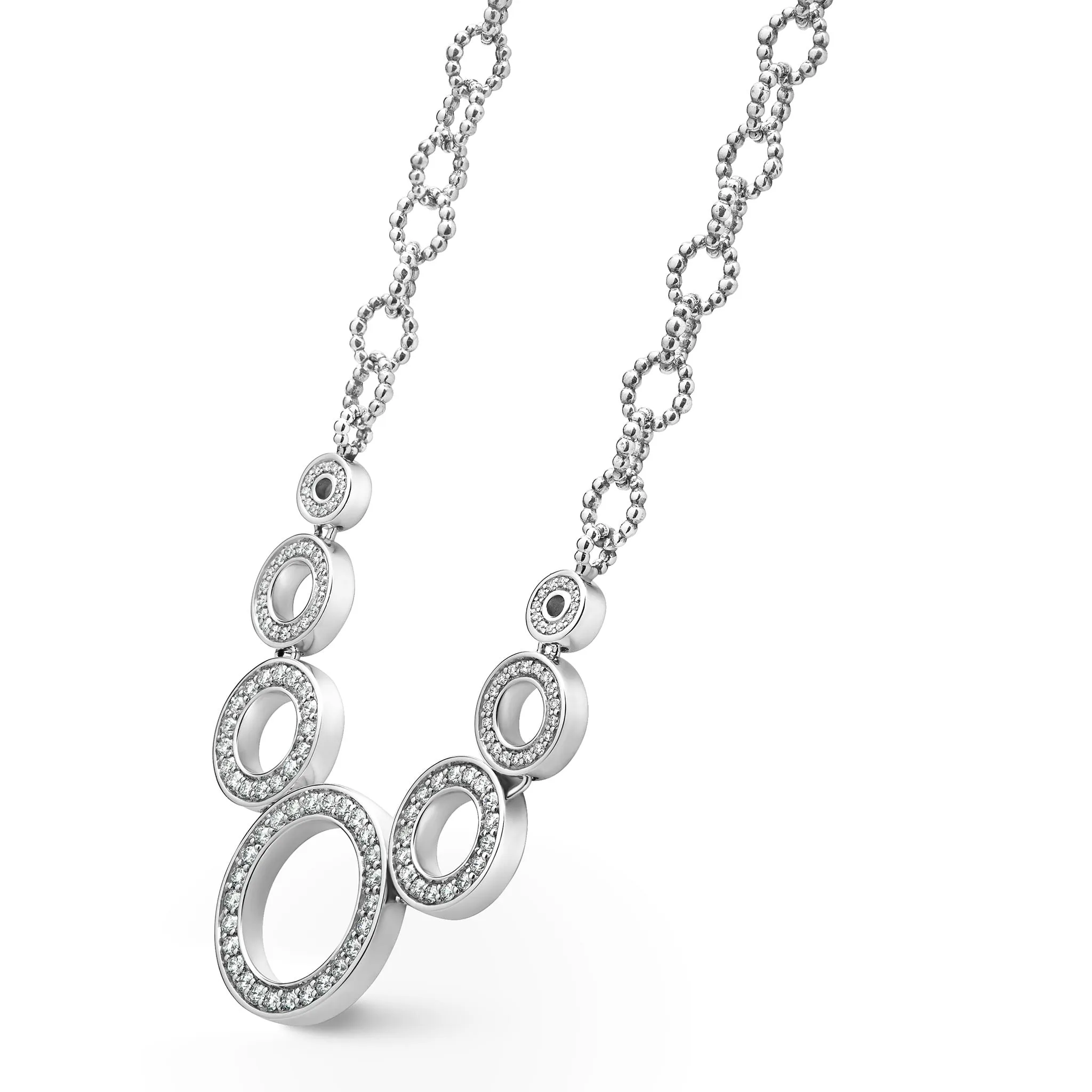 Caviar Spark Seven Circle Diamond Link Necklace sold by LAGOS product image thumbnail 5