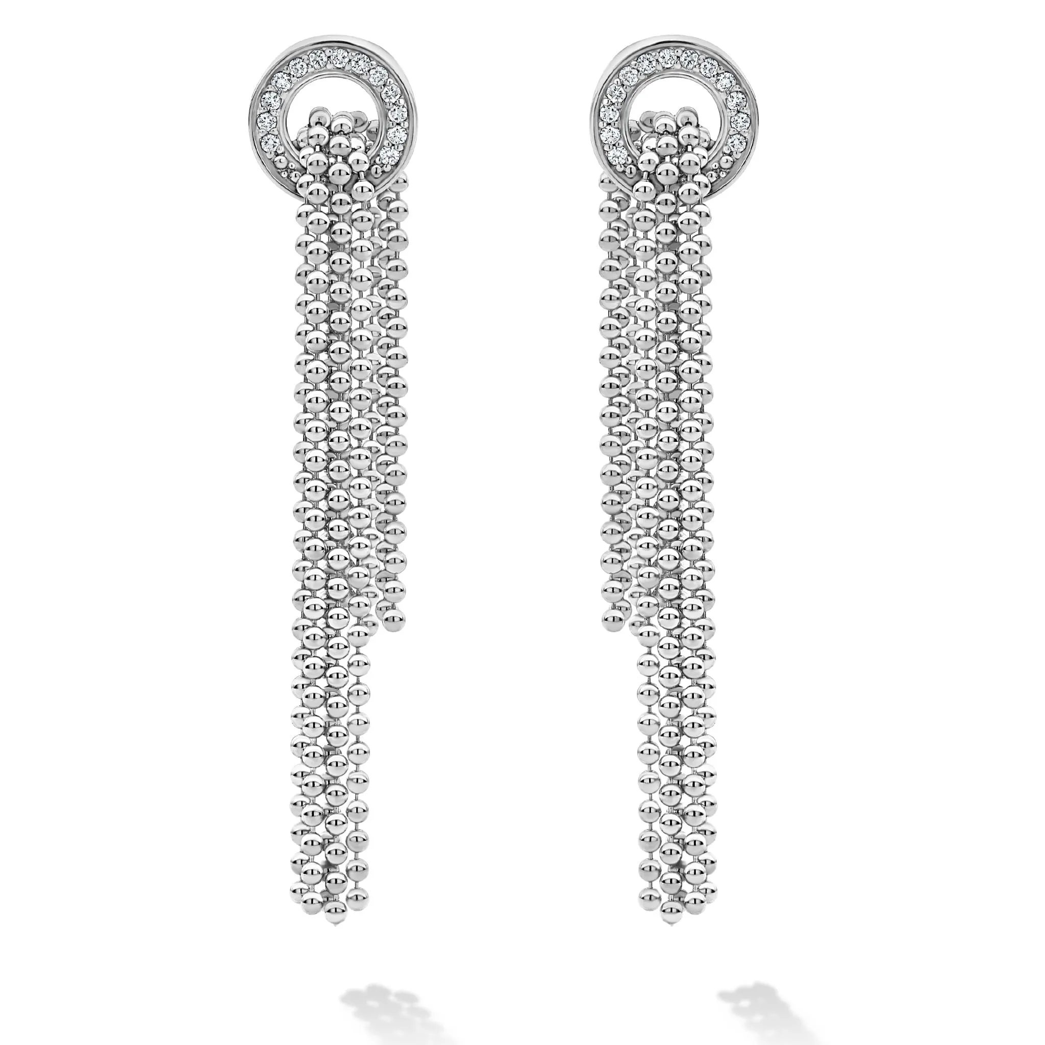 Caviar Spark Cascading Caviar Diamond Earrings sold by LAGOS product image thumbnail 4