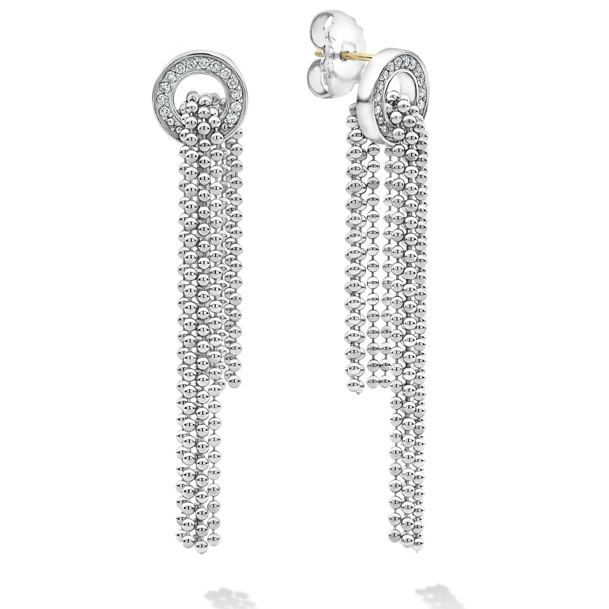 Caviar Spark Cascading Caviar Diamond Earrings sold by LAGOS product image thumbnail 3