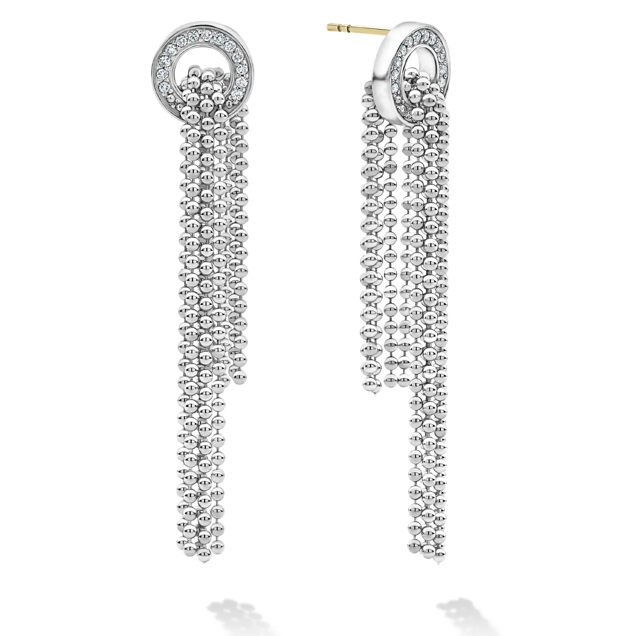 Caviar Spark Cascading Caviar Diamond Earrings sold by LAGOS